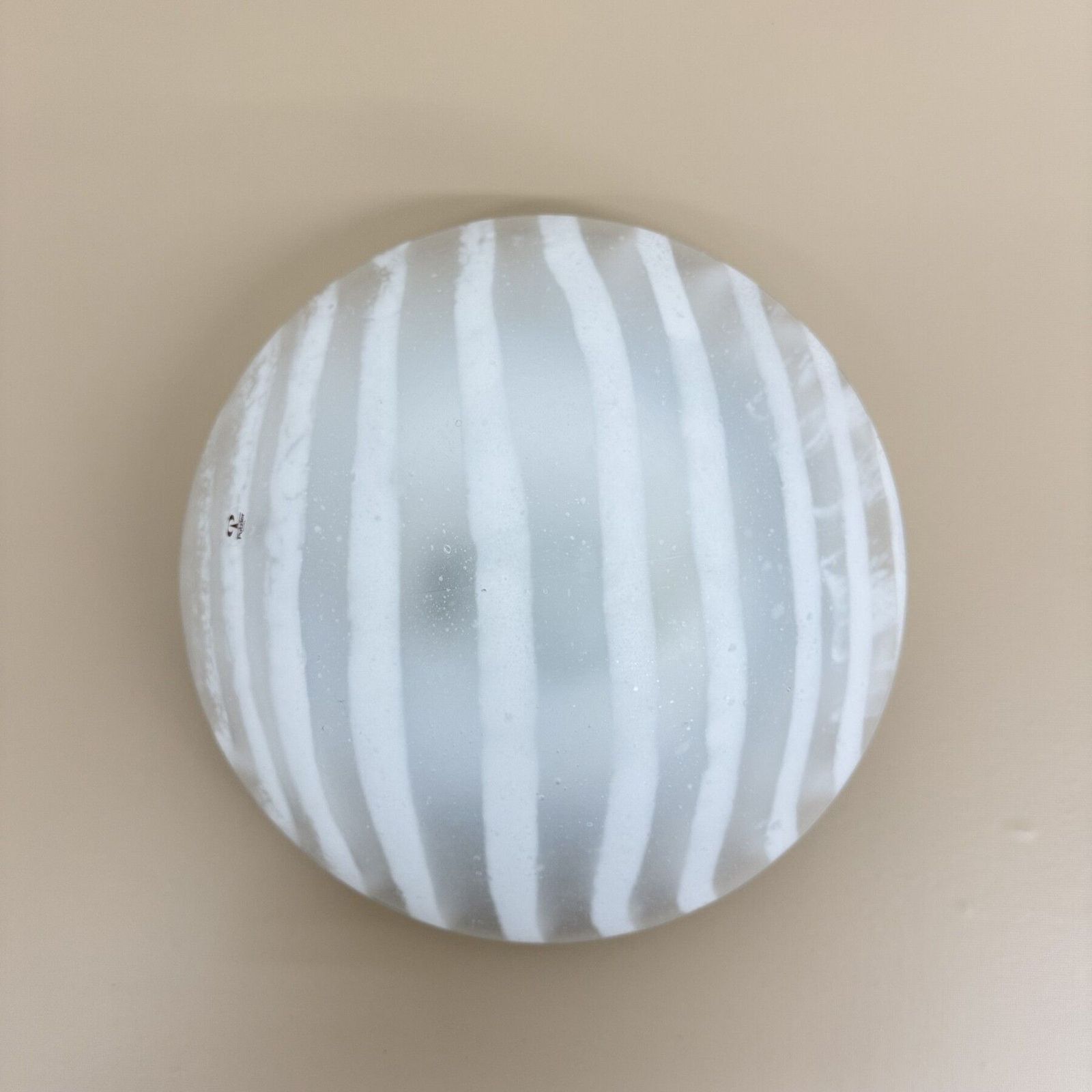 Peil & Putzler glazen plafondlamp / wandlamp 'Zebra', jaren 1970, Duitsland photo vintage