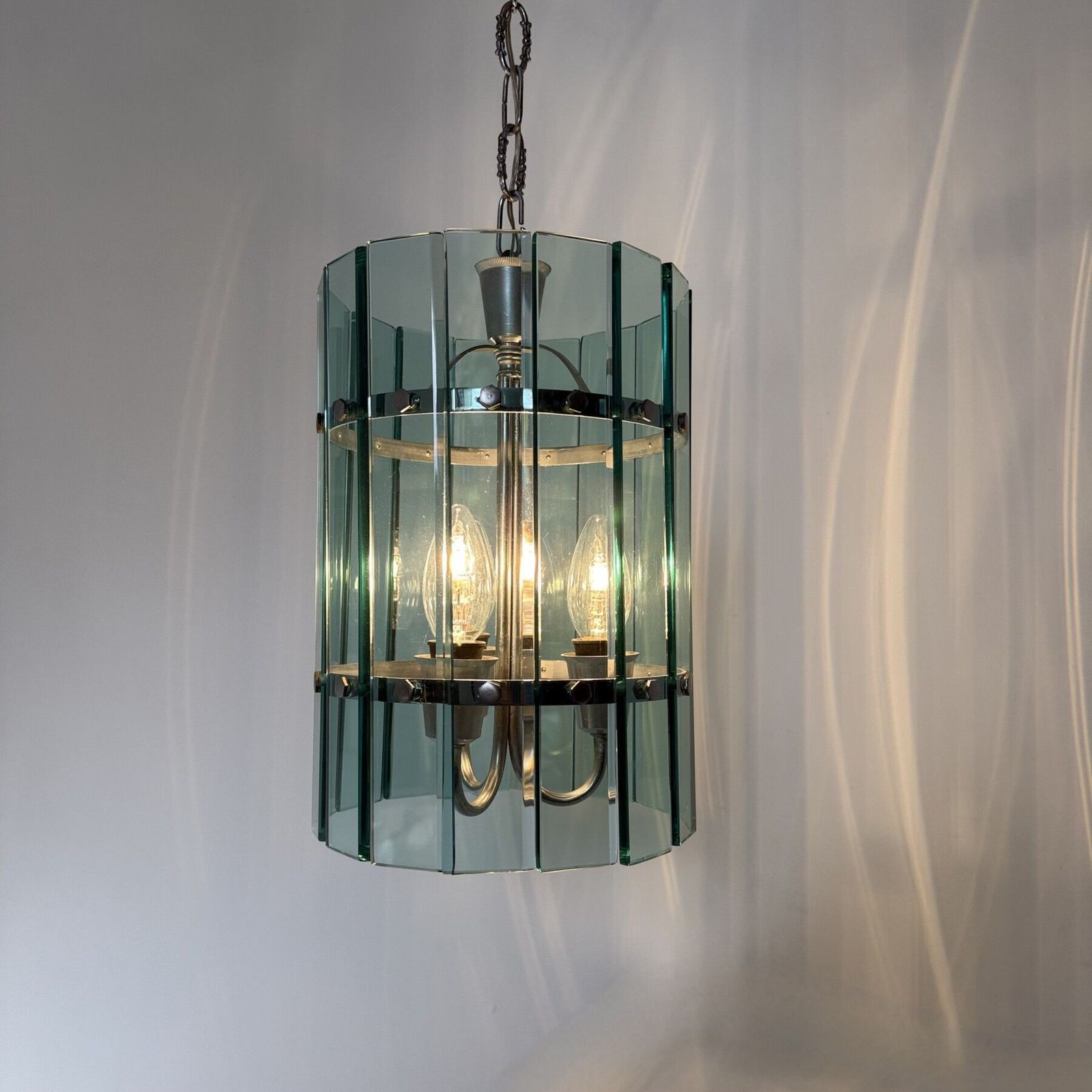 Mid-Century Veca glazen hanglamp, jaren 1970, Italië photo for sale