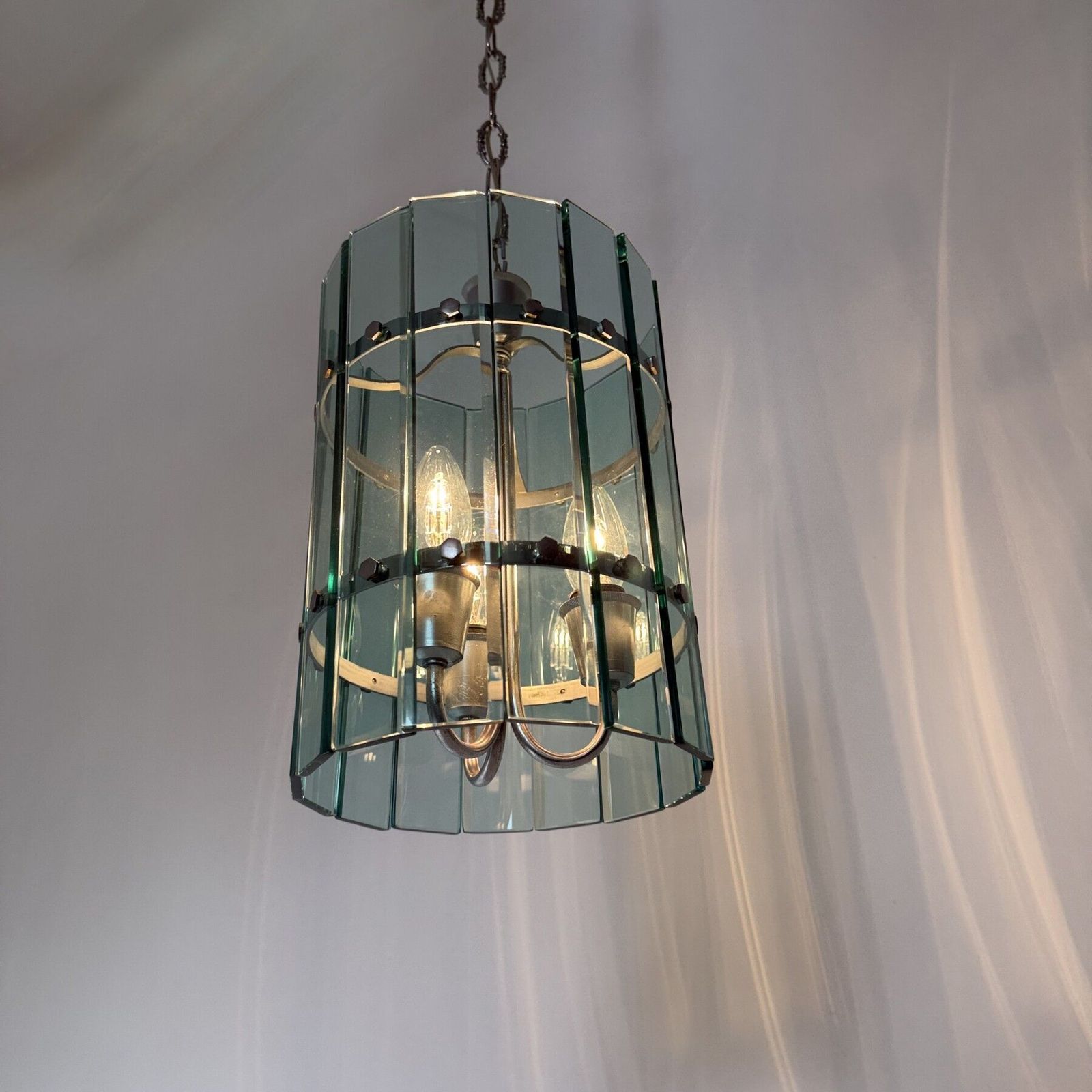 Mid Century Veca Glass Pendant Lamp , 1970s , Italy photo buy