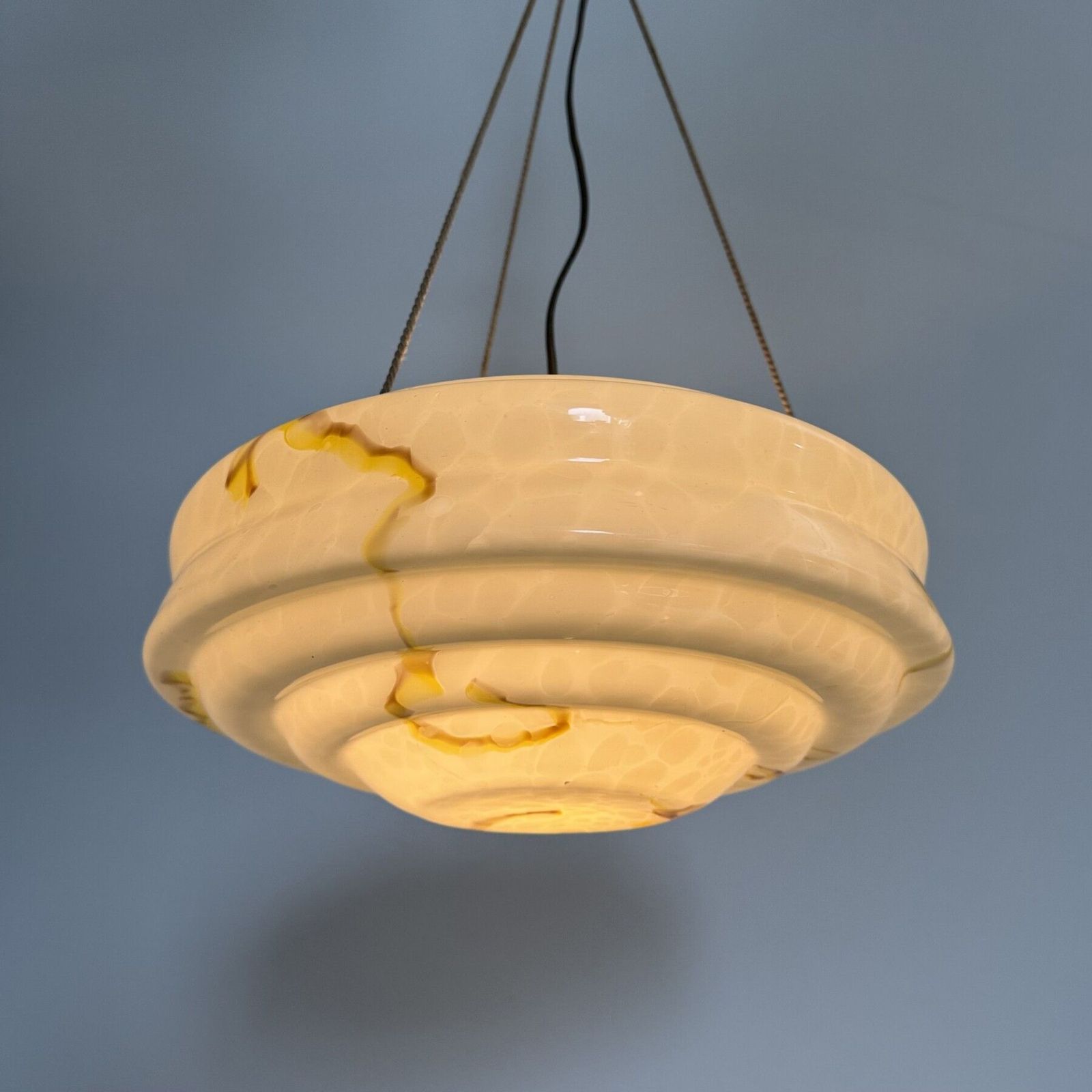 photo for sale Art Deco Glass Hanging Lamp , 1950s