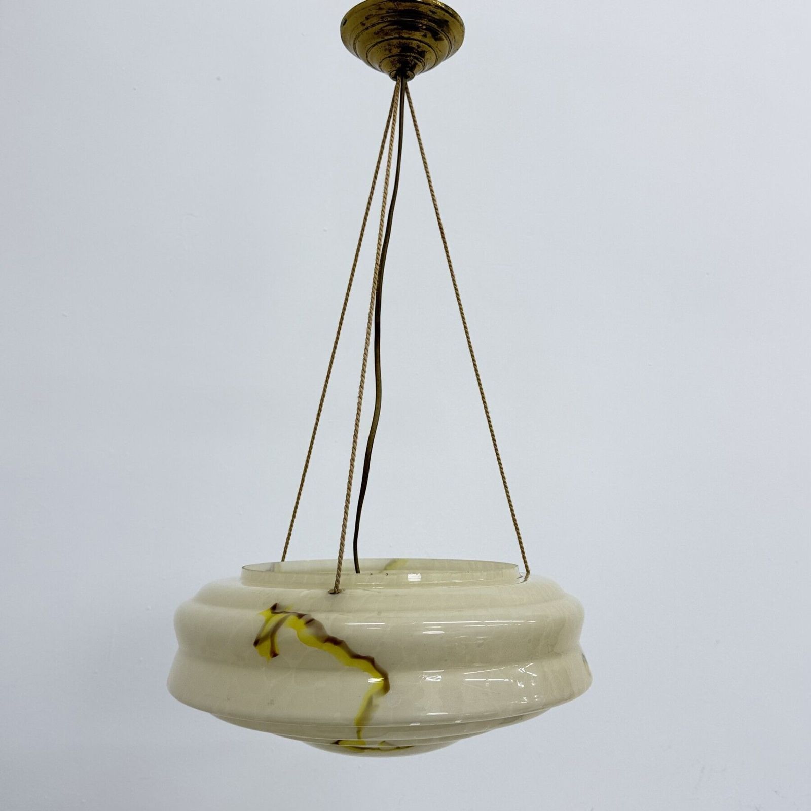 242.0 Art Deco Glass Hanging Lamp , 1950s photo