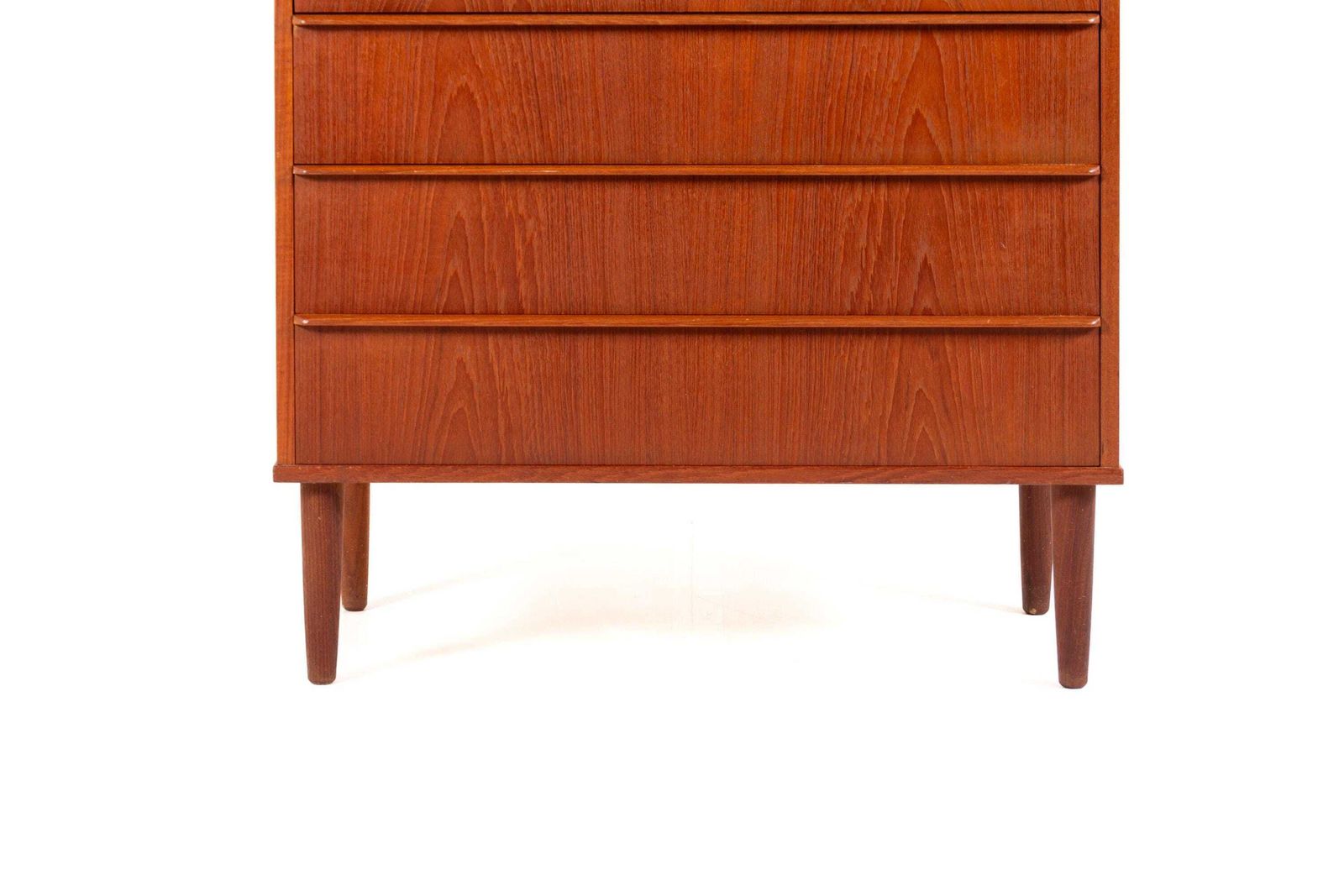 Vintage 1960s Danish Teak Tallboy Chest Of Six Drawers By Si Bomi Møbler photo for sale