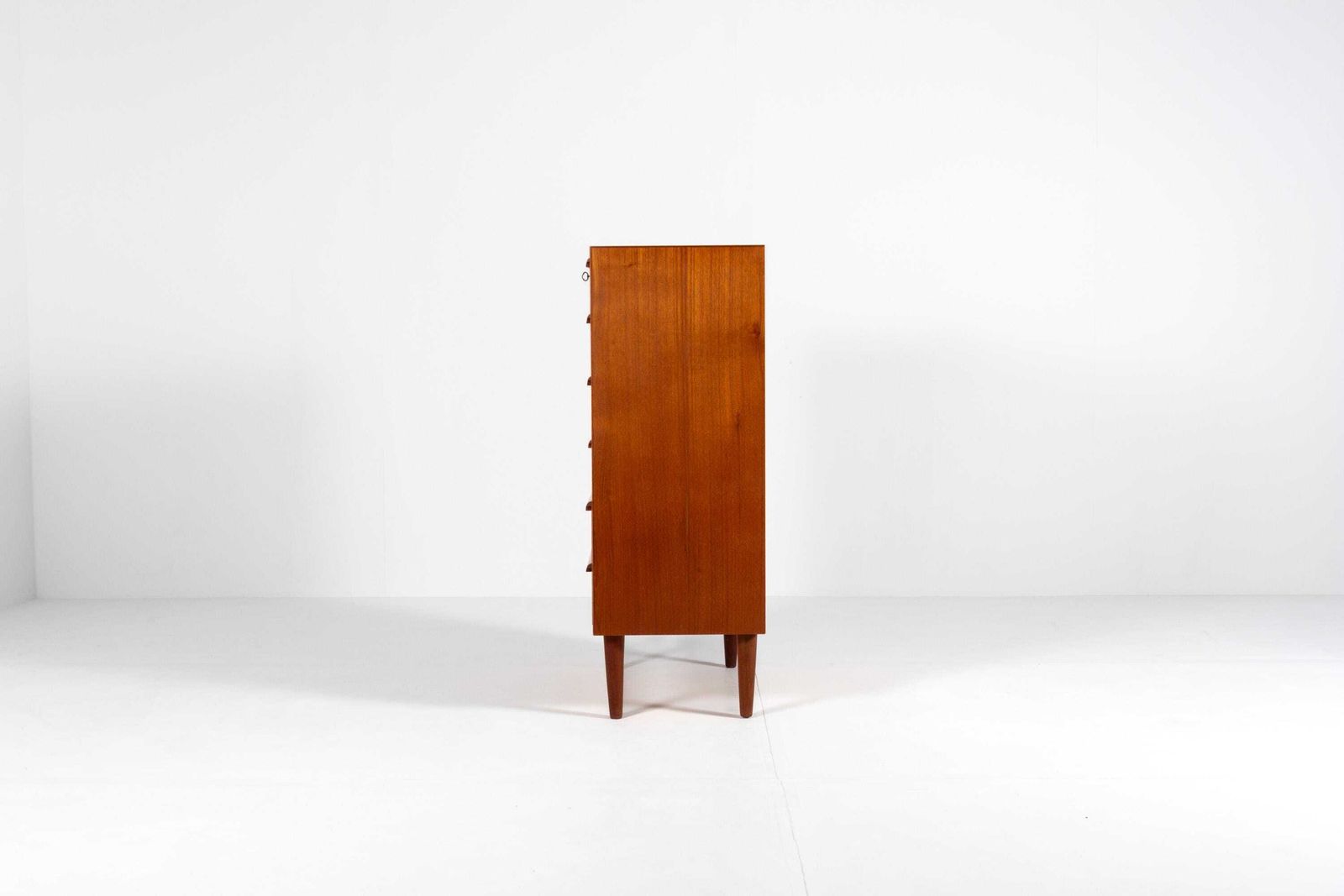 Meubels Vintage jaren 1960 teakhouten tallboy ladekast met zes laden, Denemarken photo