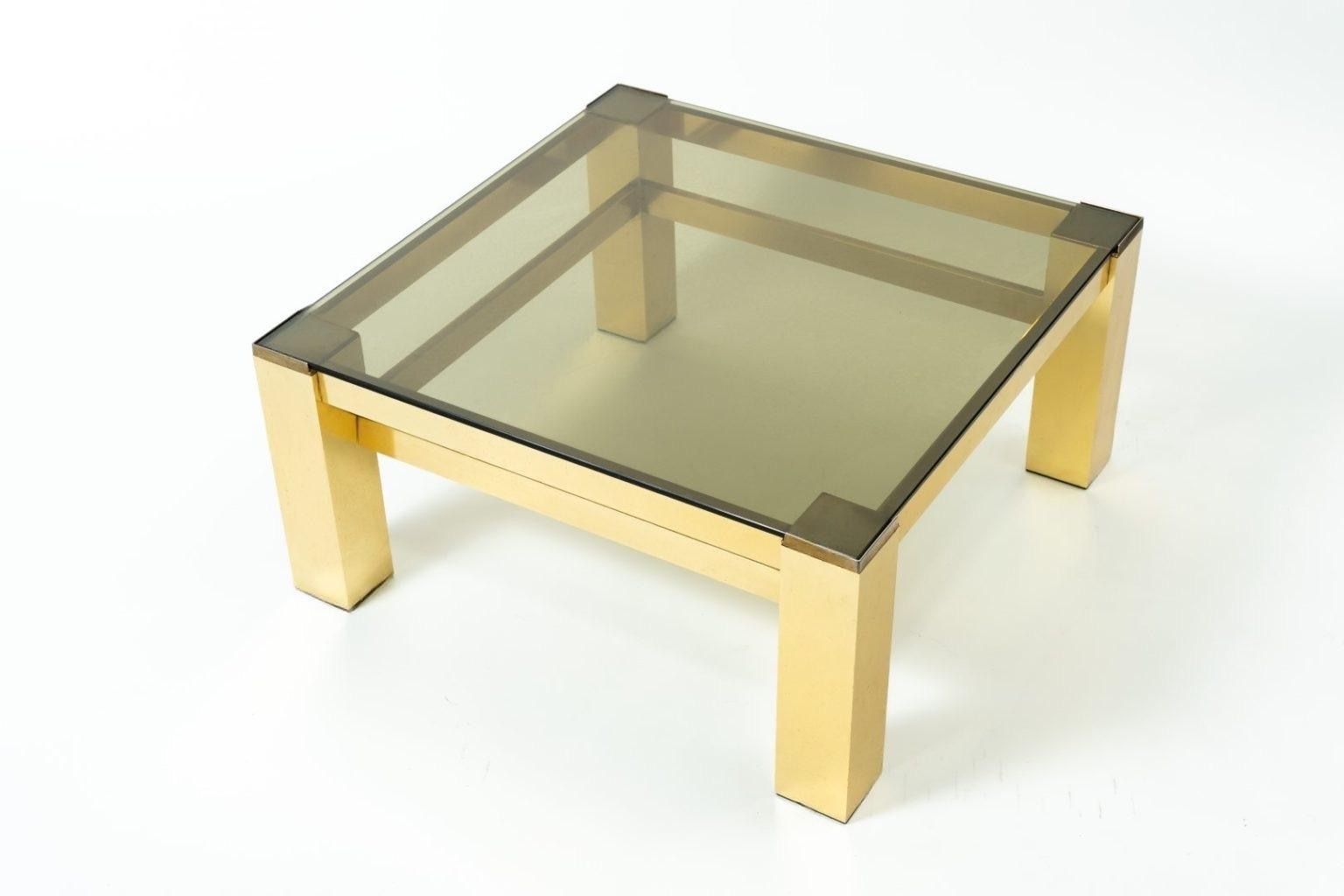 Modern Italian Coffee Table With Smoked Glass Top – 1970s photo furniture