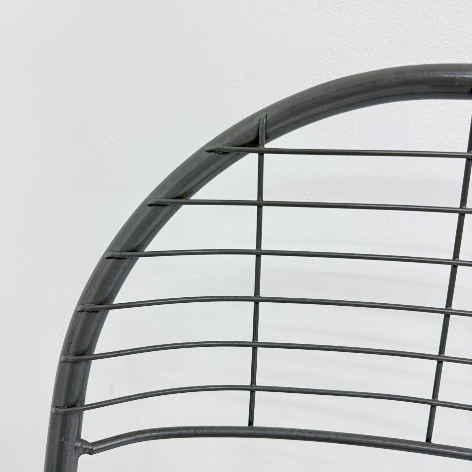 Niels Gammelgaard For Ikea Grey Wire Metal Folding Chair , 1970s photo vintage