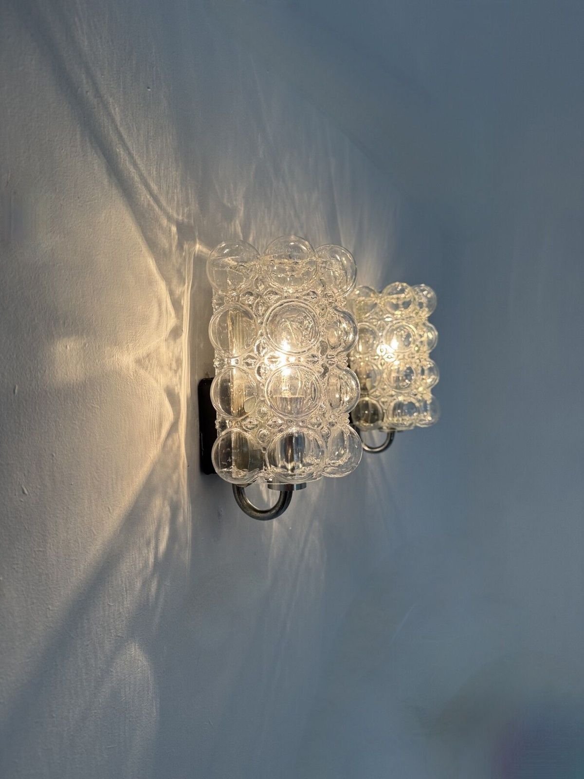 Set van 2 Bubble Glass wandlampen van Helena Tynell voor Limburg, Duitsland, jaren 1970 photo Verlichting