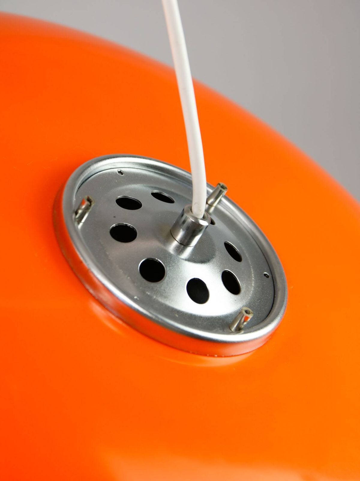 Big Space Age Pendant From Guzzini In Orange, 1970s photo vinterior