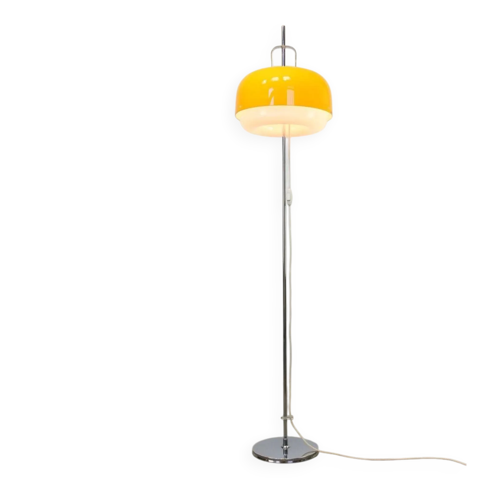 Space Age Yellow Medusa Floor Lamp By Luigi Massoni For Guzzini, 1970s
