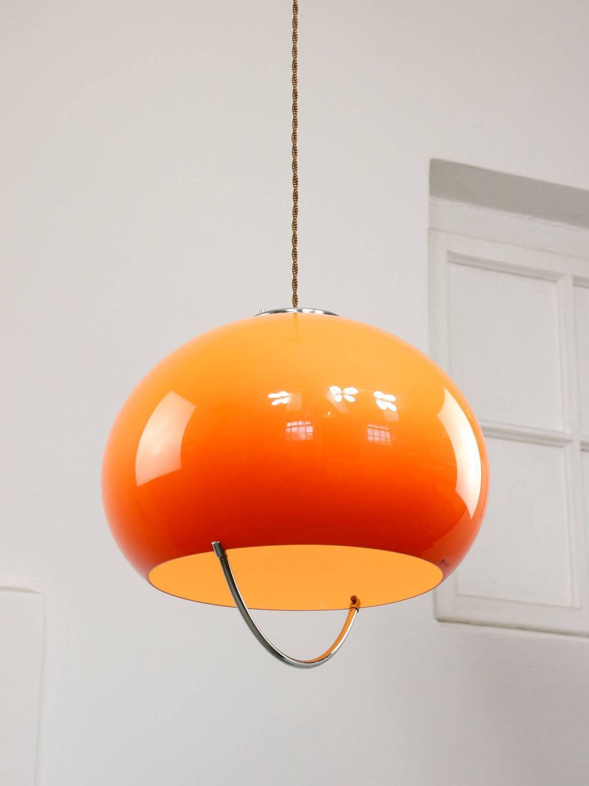 Space Age oranje Jolly hanglamp van Guzzini, ca. jaren 1960 photo furniture