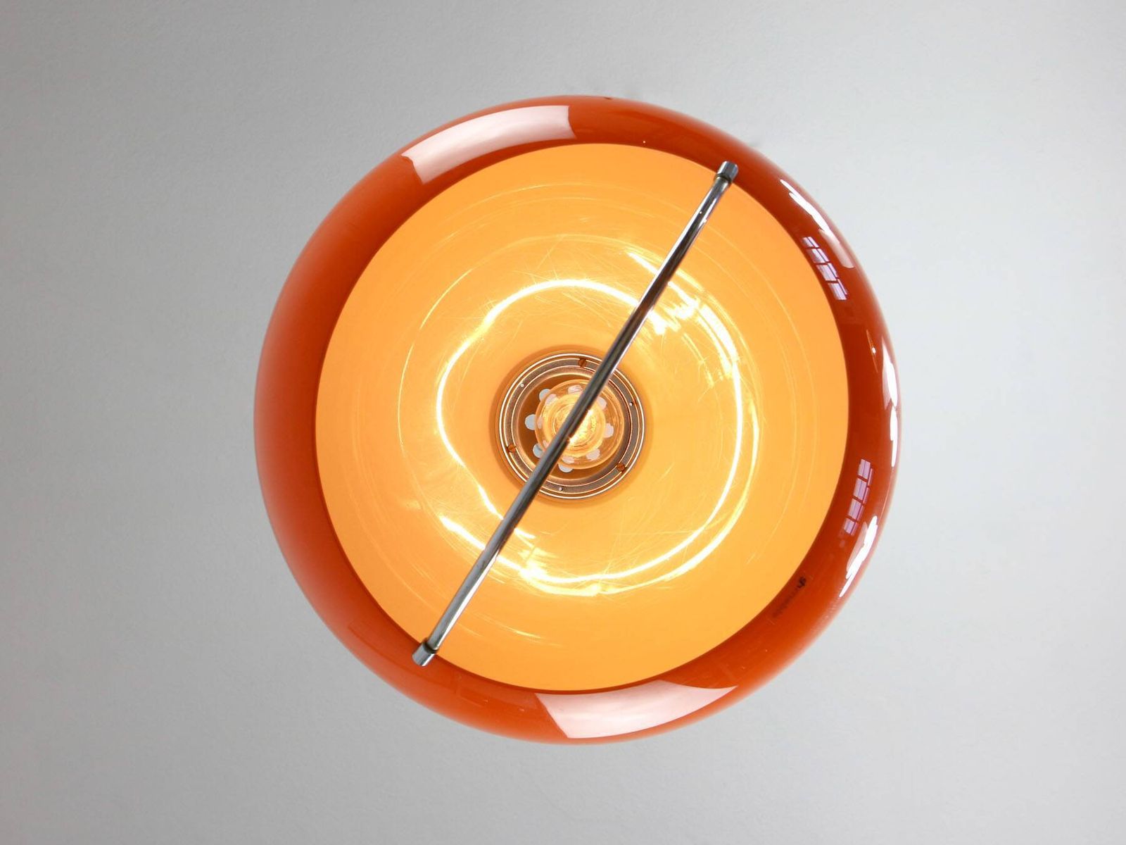 Space Age oranje Jolly hanglamp van Guzzini, ca. jaren 1960 photo buy