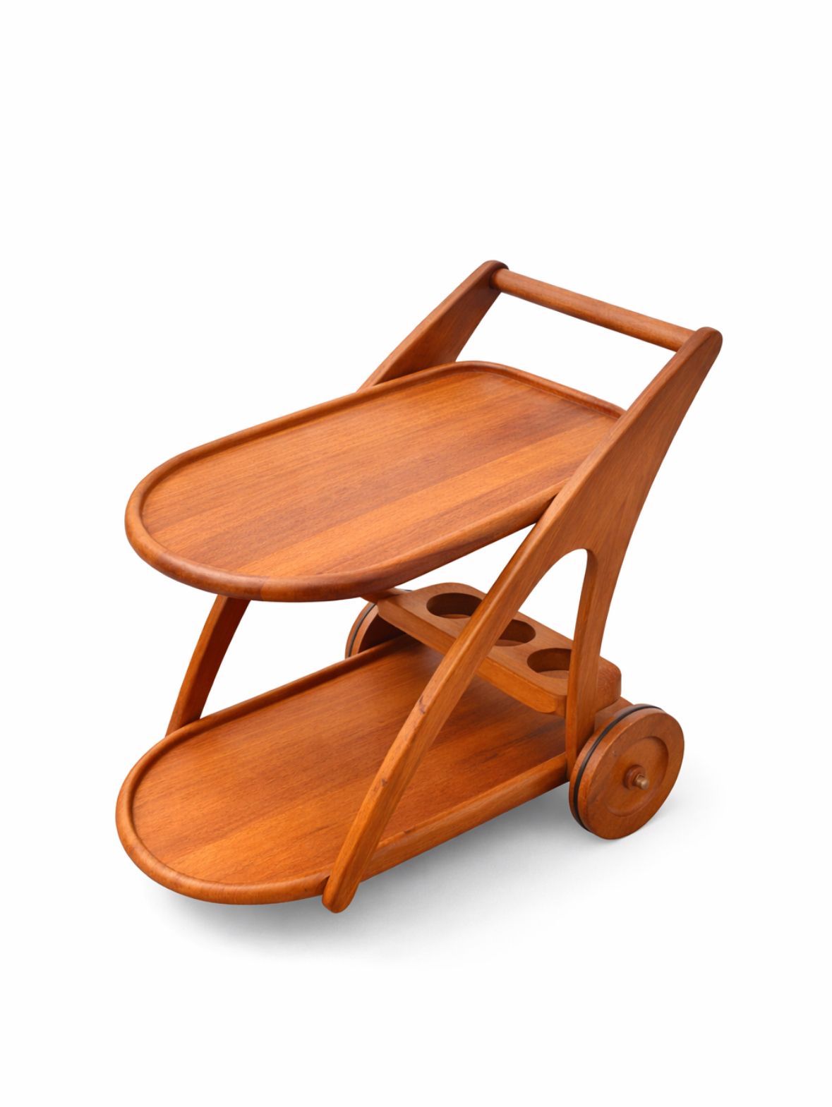 Danish Teak Party Cart / Bar Cart — Kjeni Merløse, 1970s photo 549.0