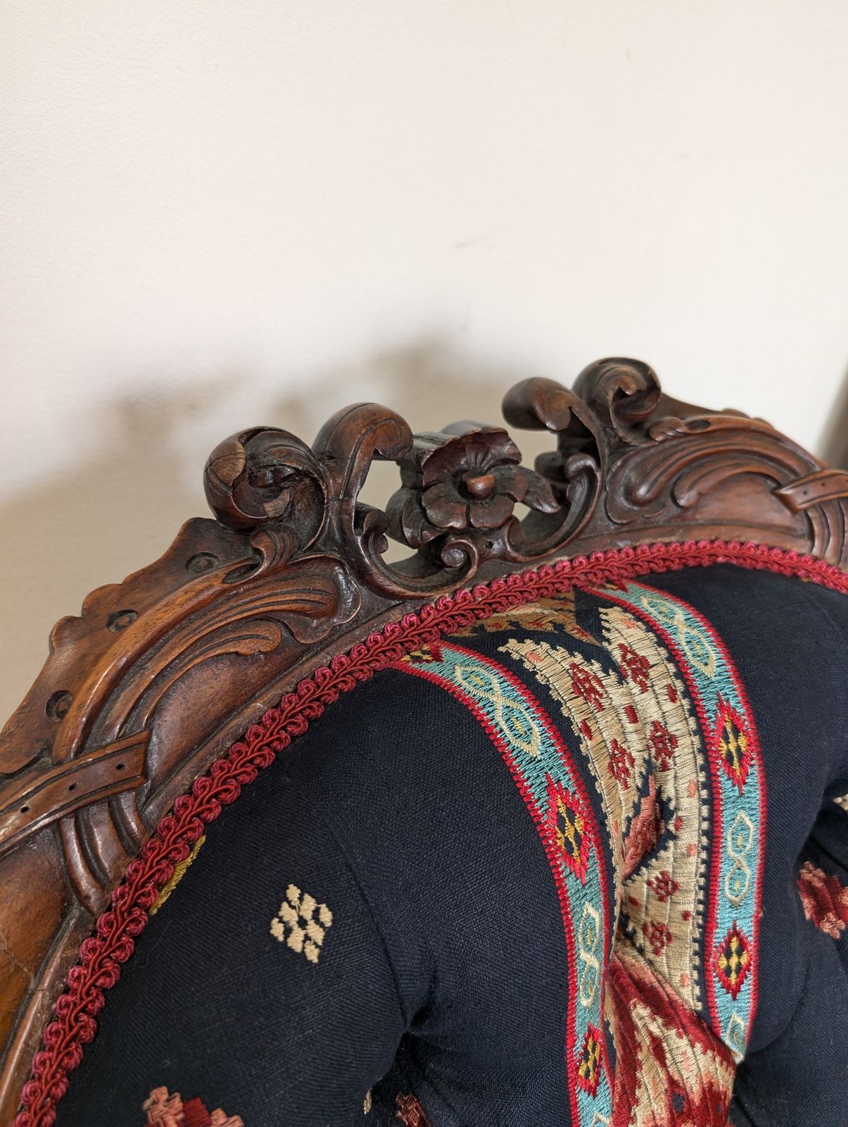 Beautiful Antique Upholstered Nursing Chair photo 800.0