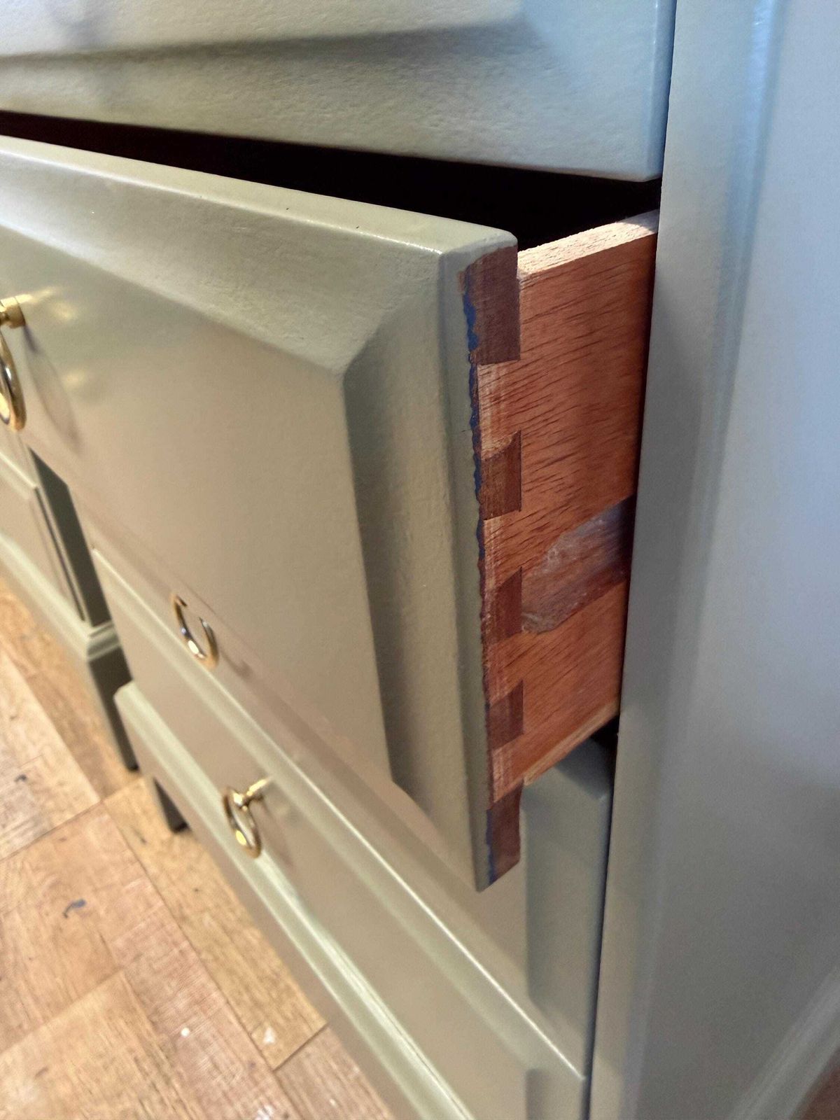 Stag Minstrel Bedside Chest Drawers – Painted In Treron By Farrow & Ball photo Furniture