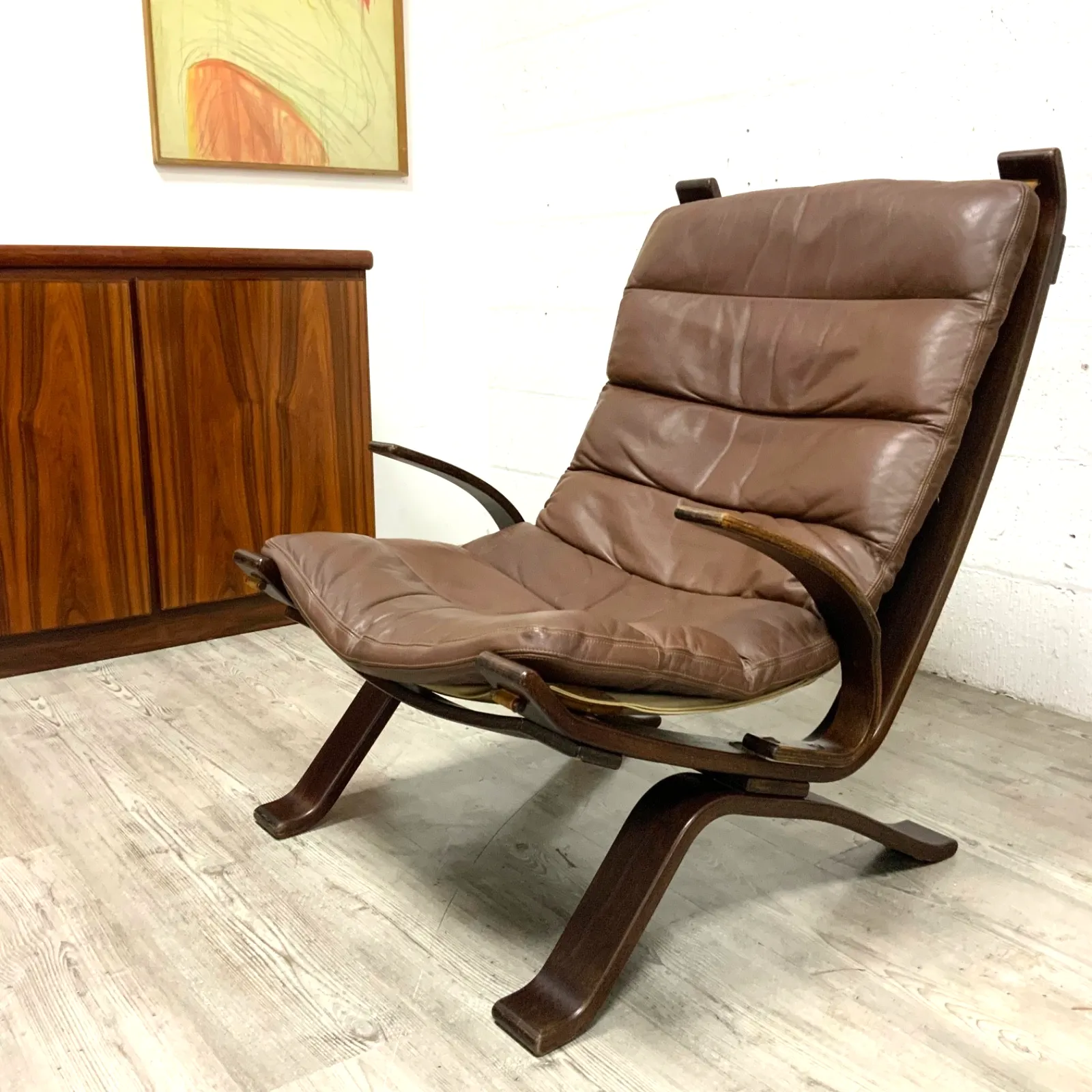 Vintage Danish “Focus” Sling Lounge Chair  By H W Klein For Bramin Mobler 1970s photo furniture