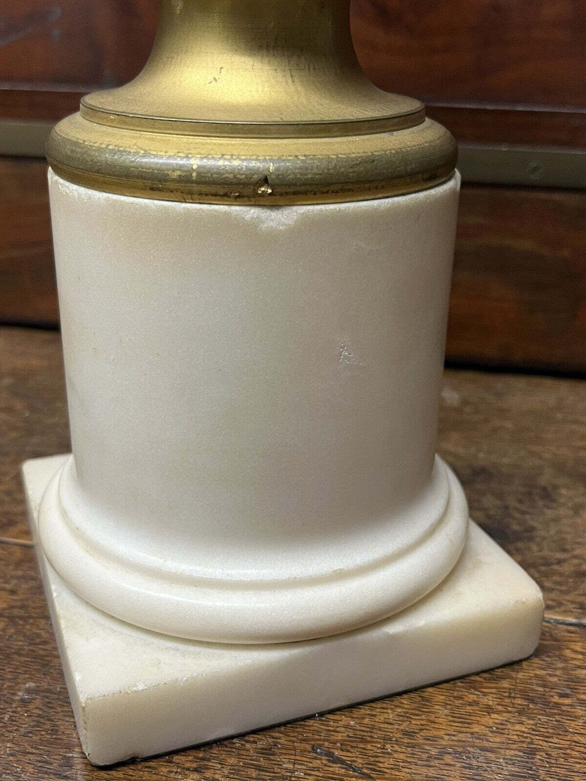Bronze Bust Of A French Woman On A White Marble Column photo for sale
