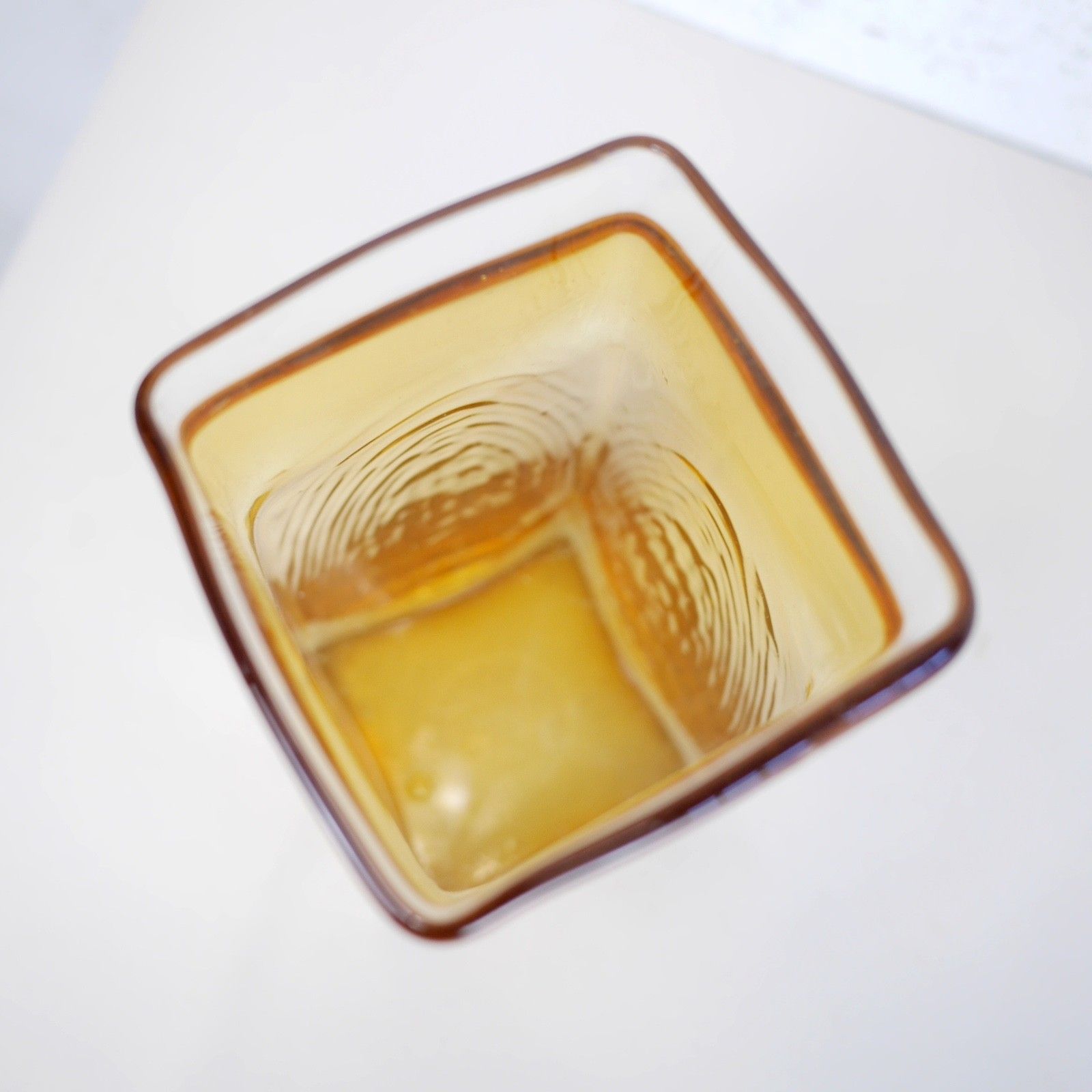 Vintage Mid Century Amber Hand Blown Art Glass Vase Murano Style #101534 photo buy