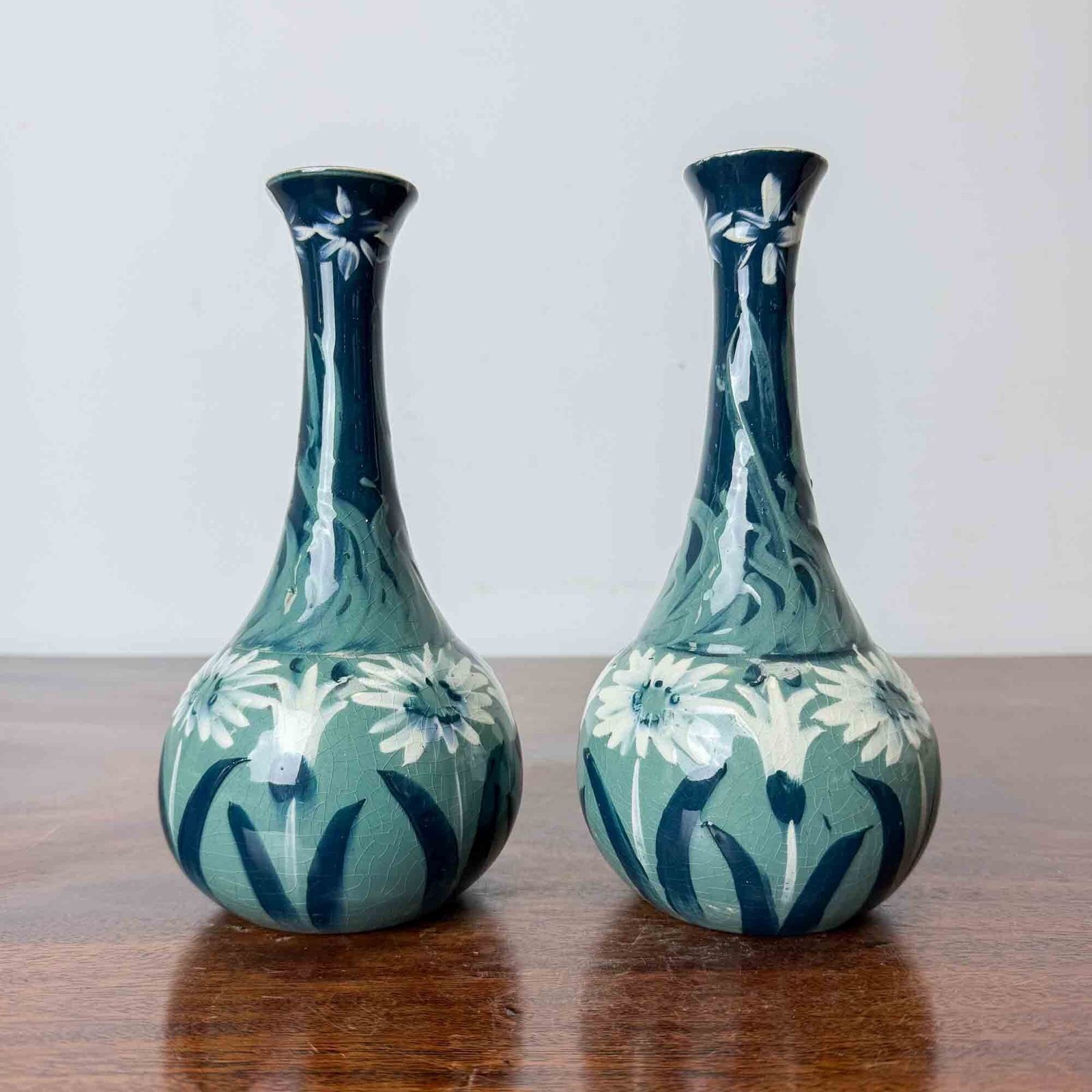 Pair Of Tg Green 'Ivanhoe' Art Nouveau Vases