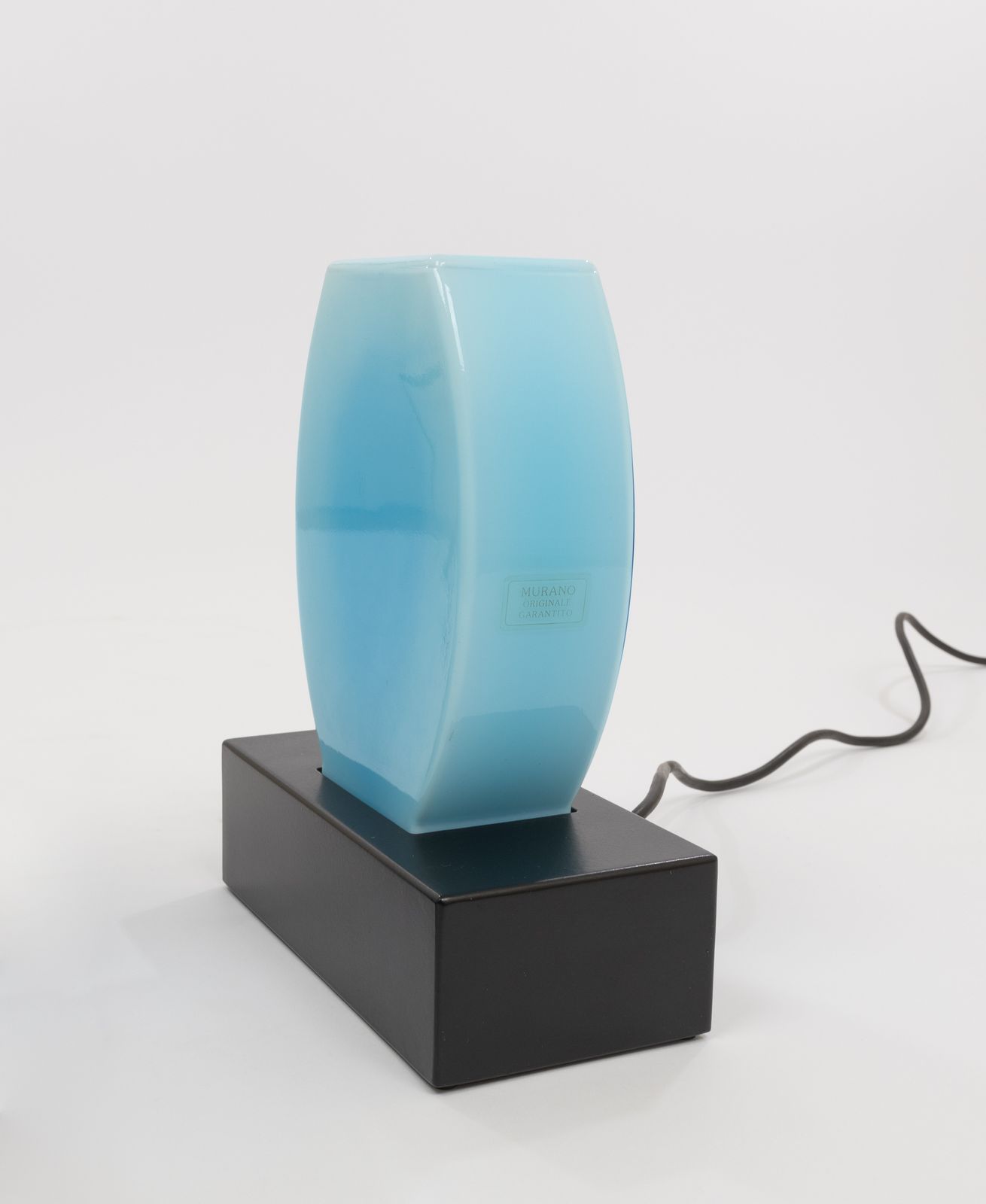 Pair Of Blue Dorane Table Lamps By Ettore Sottsass For Stilnovo, 1970s photo buy