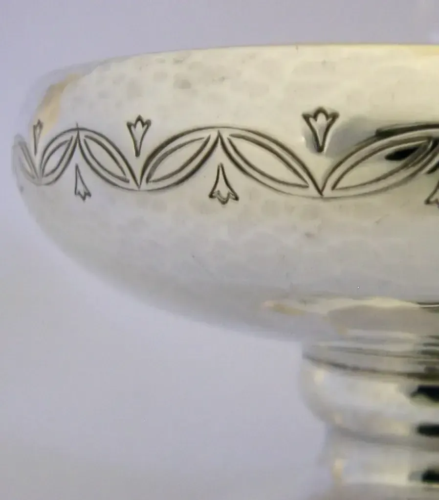 Rare Liberty & Co 228g Sterling Silver Planished Bowl Arts & Crafts English 1936 photo for sale