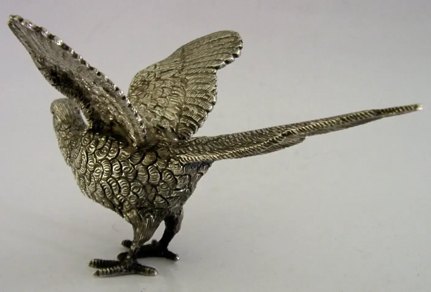 Figurine de faisan en argent sterling 167 g, Sheffield 1998, chasse anglaise photo Art