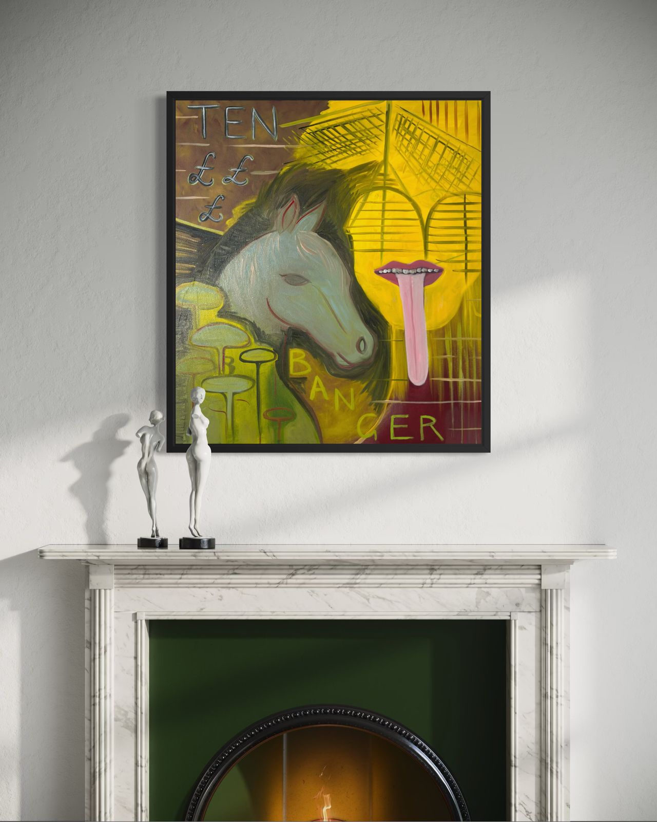 photo furniture Contemporary Figurative Oil Painting ‘Ten £ Banger’ By Steven E Robertson, Scotland, 2025