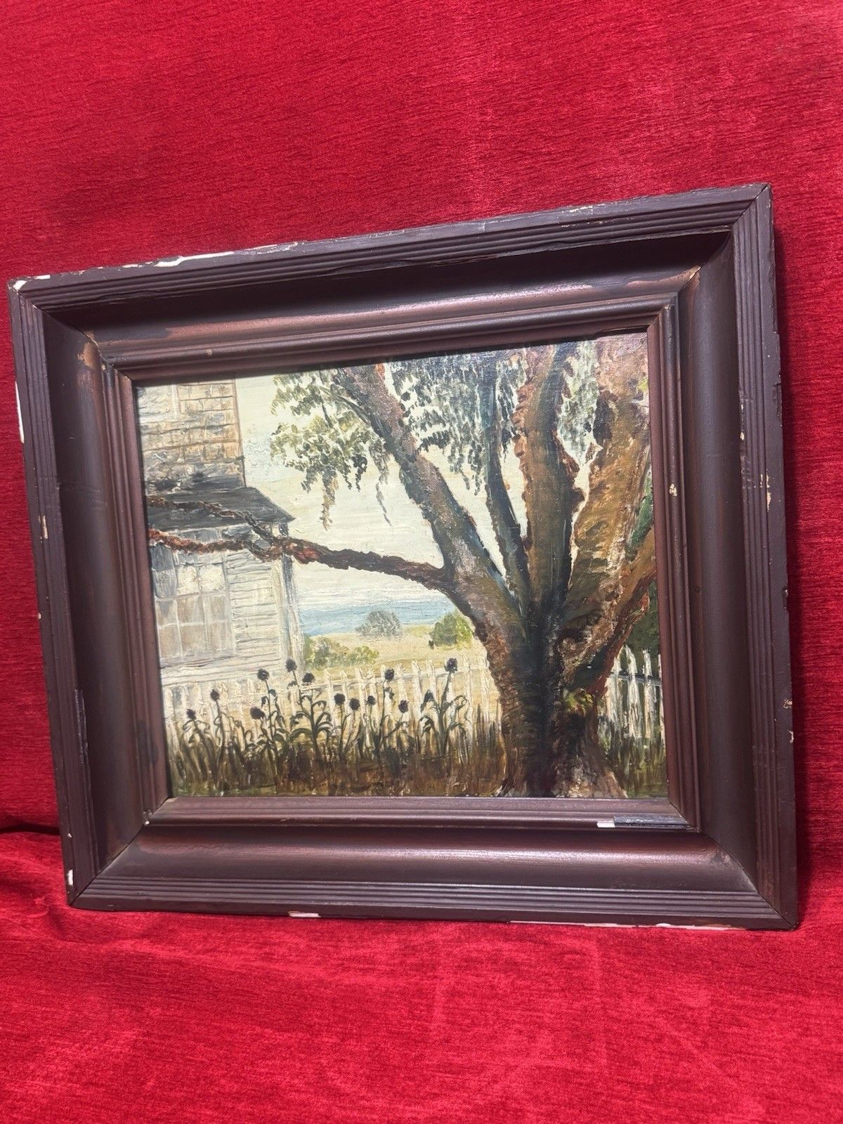 Original Homestead In Nantucket Massachusetts Oil Painting On Canvas Signed photo 1200.0