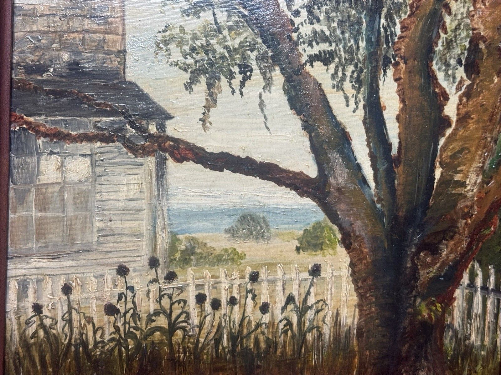 Art Original Homestead In Nantucket Massachusetts Oil Painting On Canvas Signed photo
