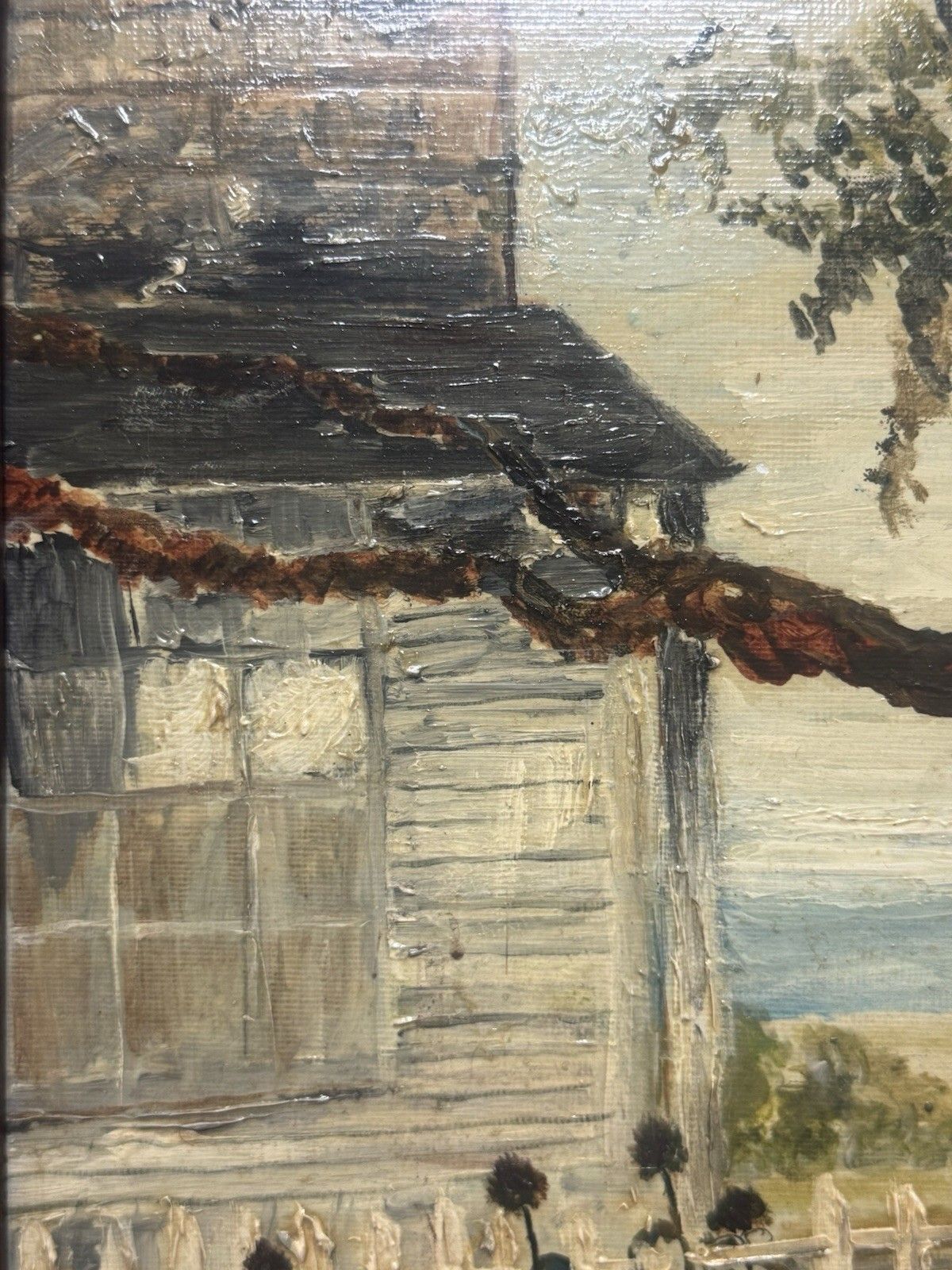 1200.0 Original Homestead In Nantucket Massachusetts Oil Painting On Canvas Signed photo