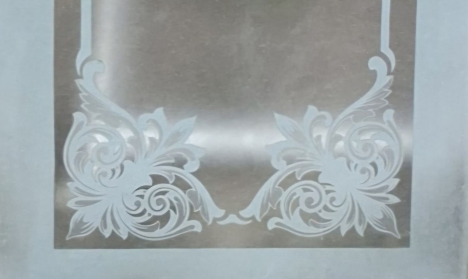 Pair Of French Antique Acid Etched Glass Panels photo for sale