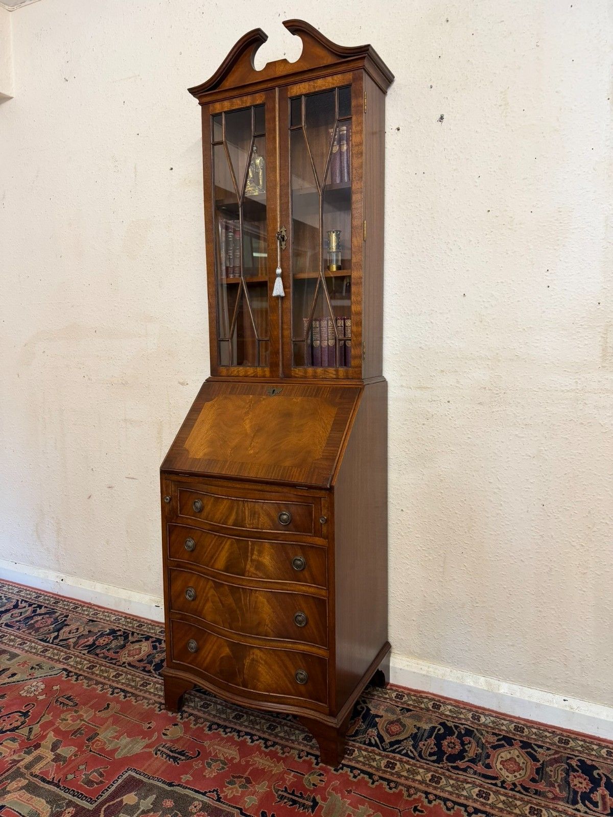 Quality Mahogany Bevan Funnell Neat Size Bureau Bookcase photo furniture
