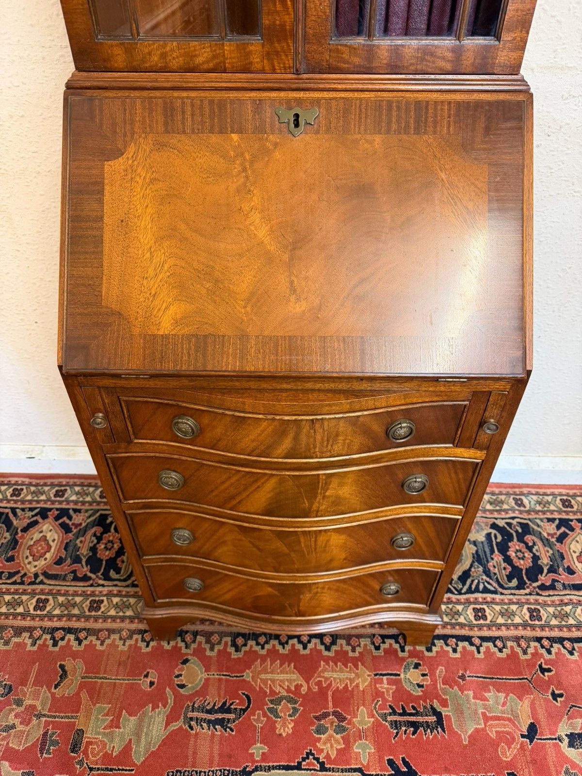 Quality Mahogany Bevan Funnell Neat Size Bureau Bookcase photo buy