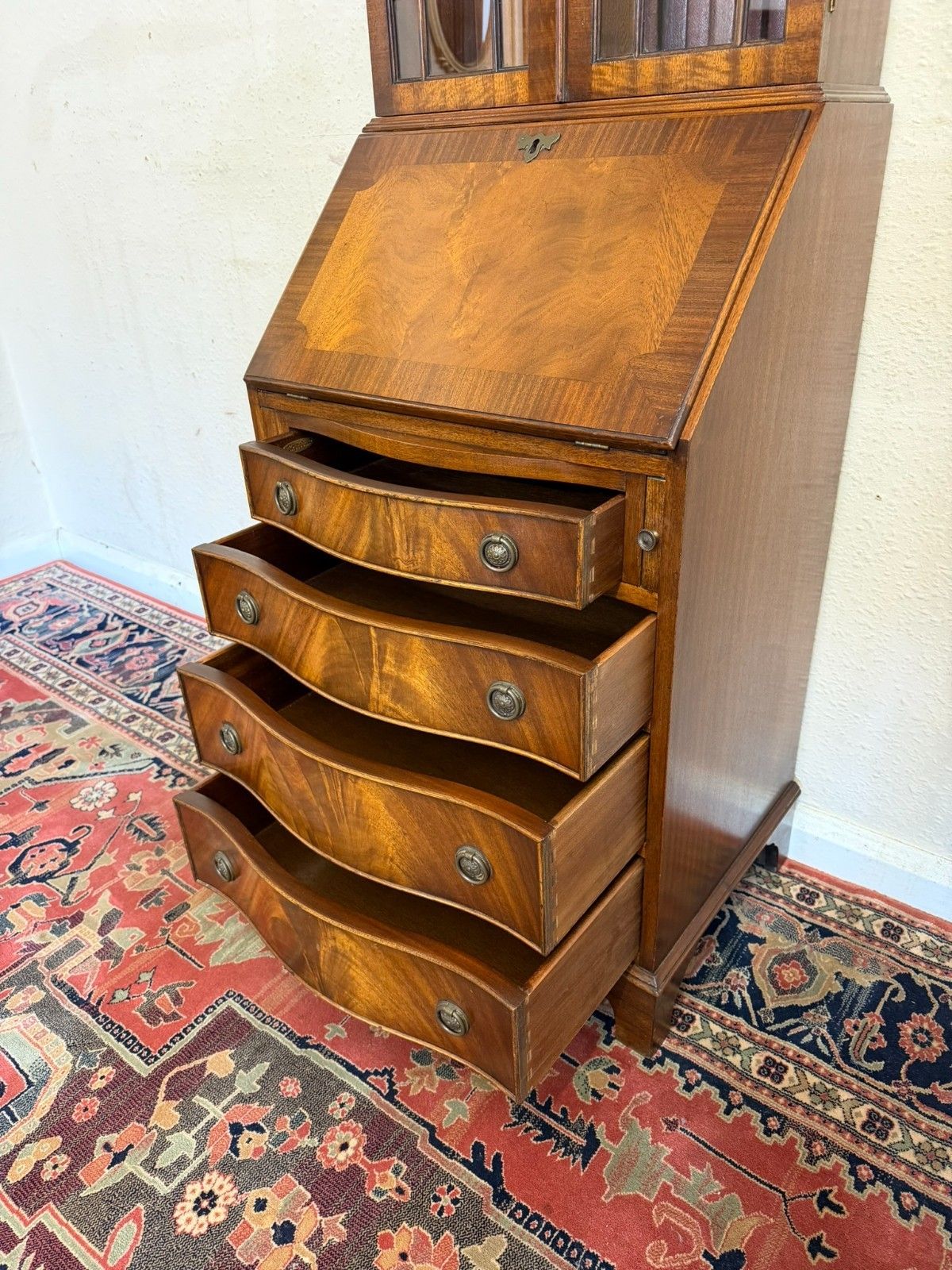 Furniture Quality Mahogany Bevan Funnell Neat Size Bureau Bookcase photo