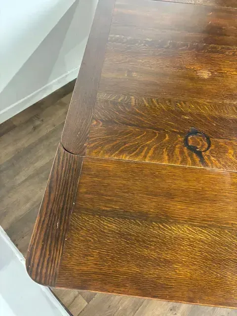 Vintage Oak Barley Twist Draw Leaf Dining Table photo Furniture