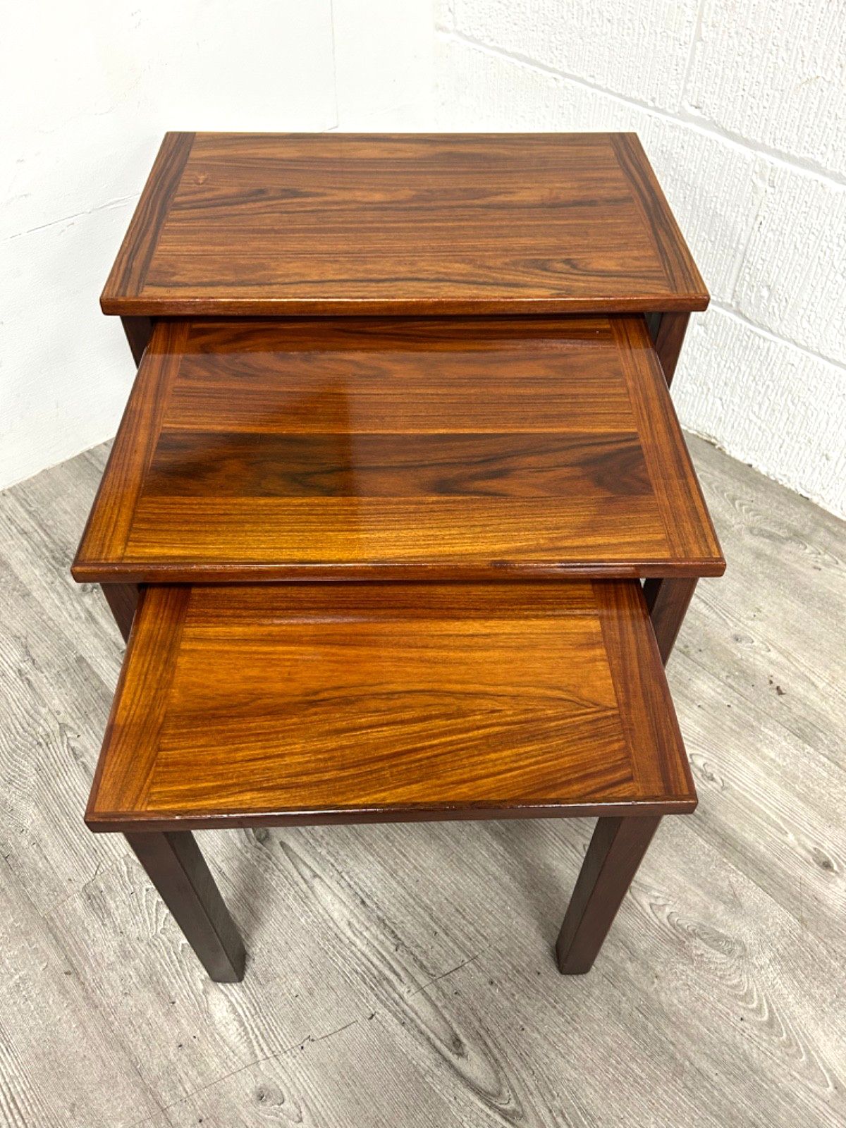 Danish Rosewood Nest Of Tables By Trioh Denmark 1970s Midcentury Modern photo furniture