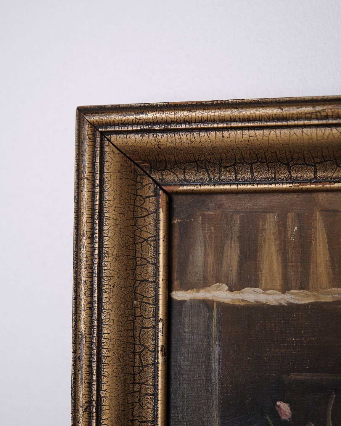 Interior Painting “Lady At The Piano” In Gilt Frame From The 1930s photo for sale