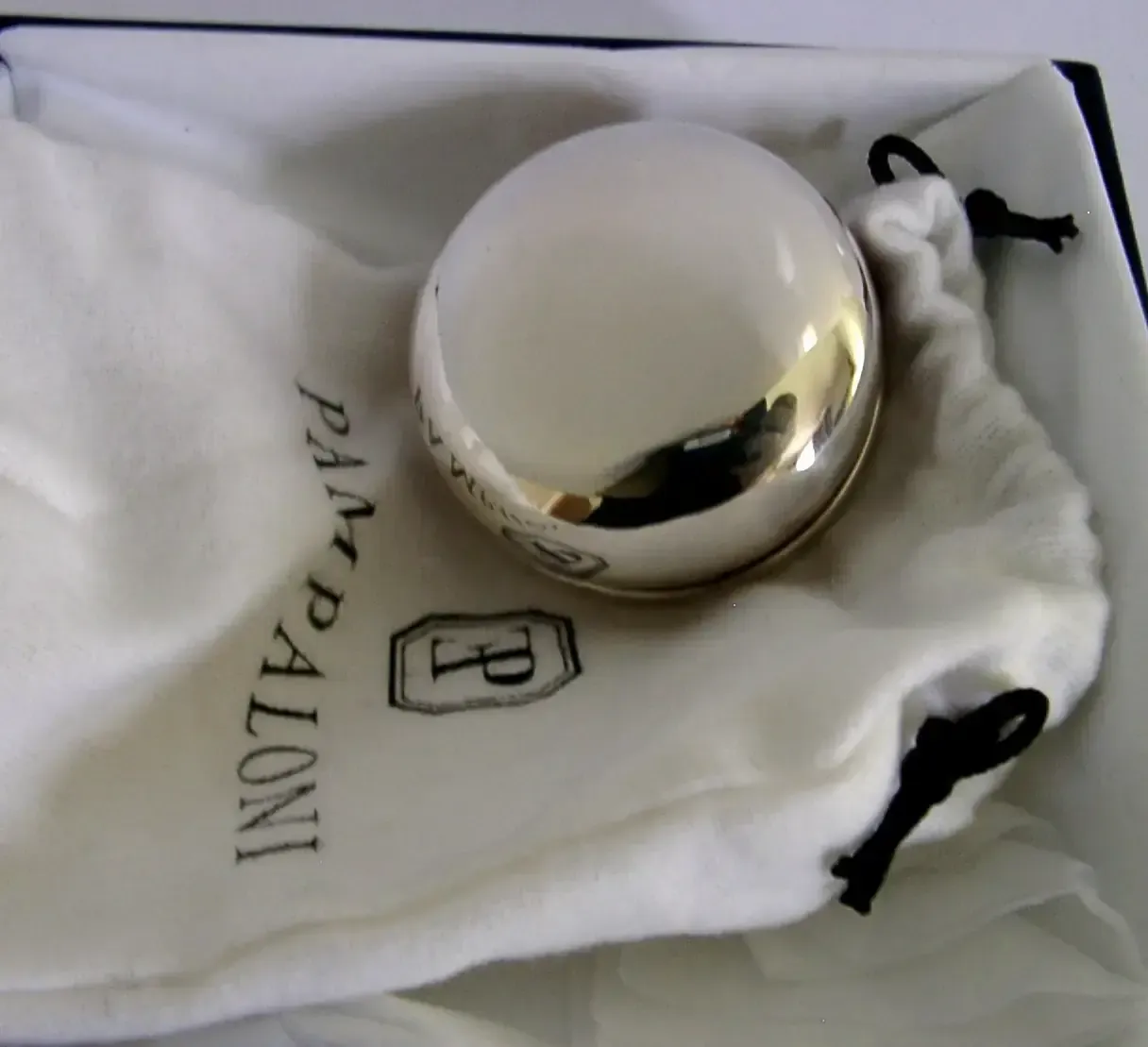 Boxed Pampaloni Italian Sterling Silver Yoyo Toy 2001 Mint photo for sale