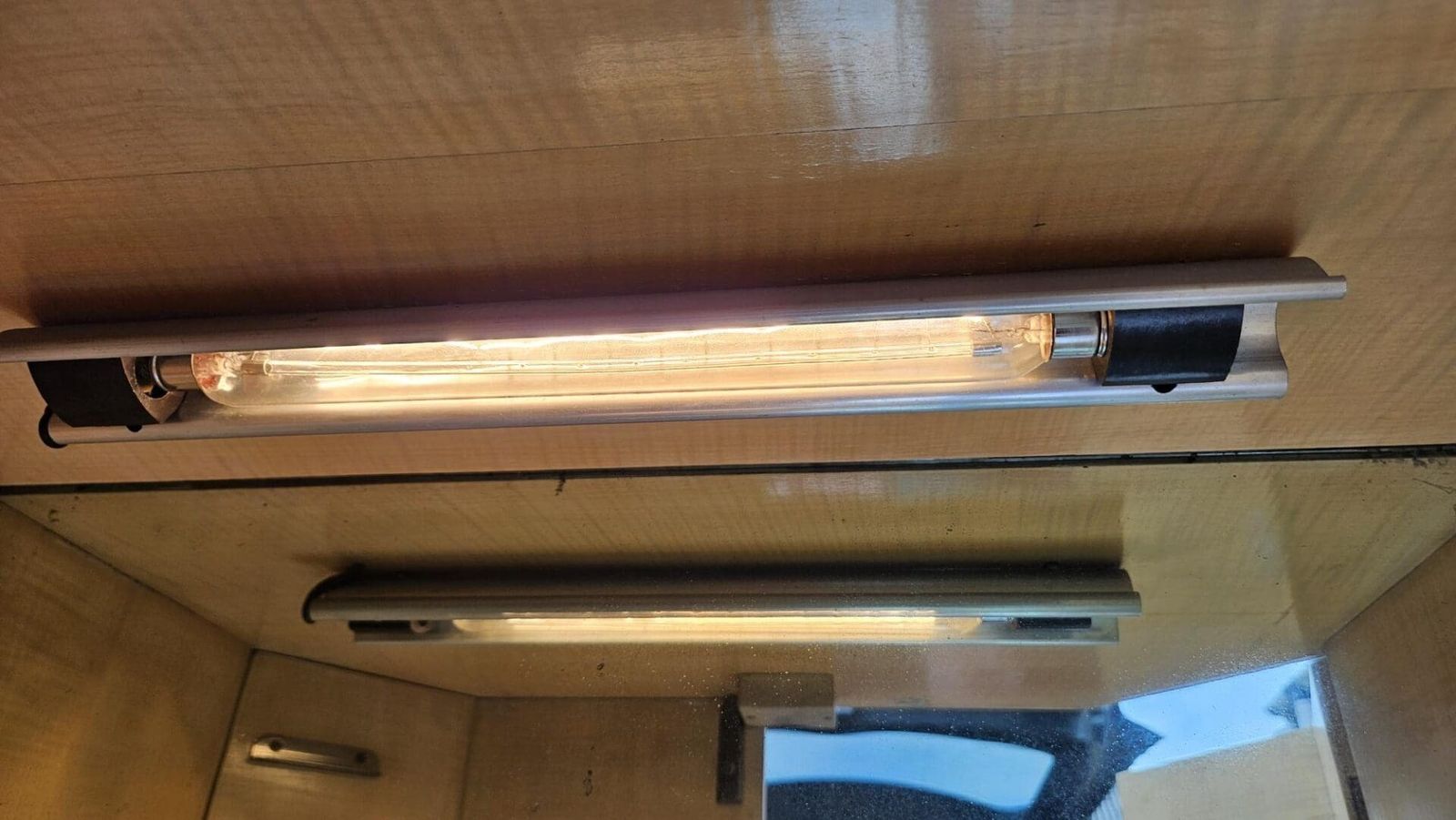 British Art Deco Cocktail Bar With Stunning Figured Walnut photo for sale