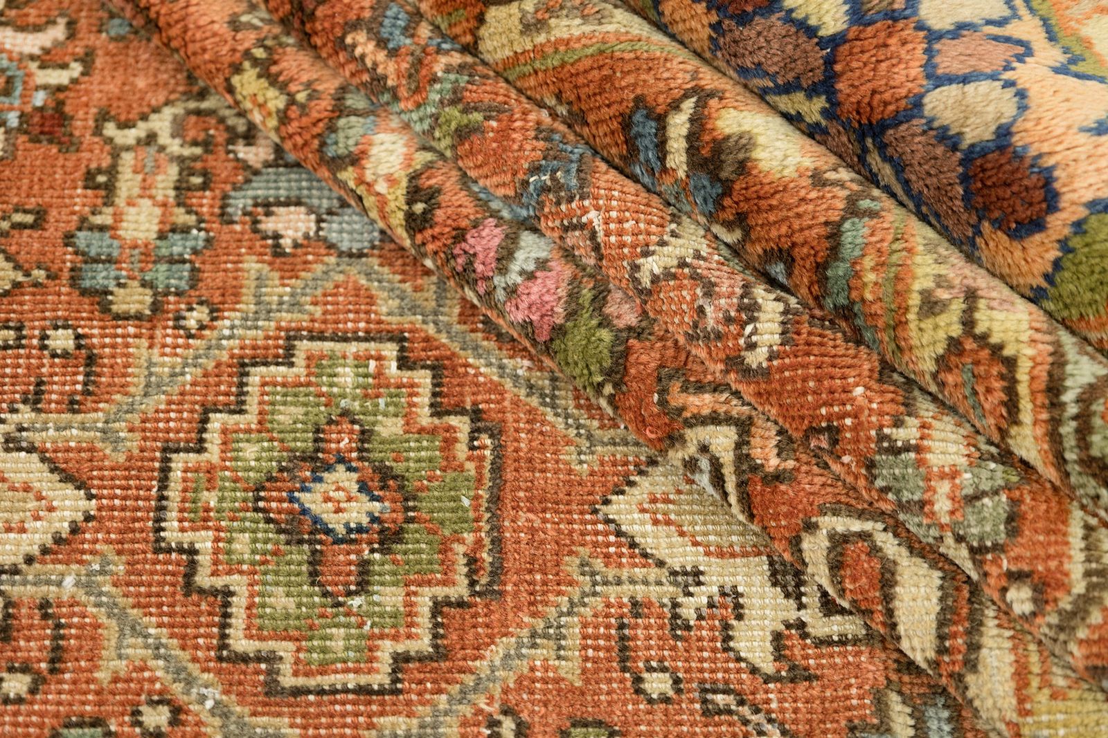 Antique Turkish Sultanabad Rug, 1920, Terracotta And Ivory photo 3000.0