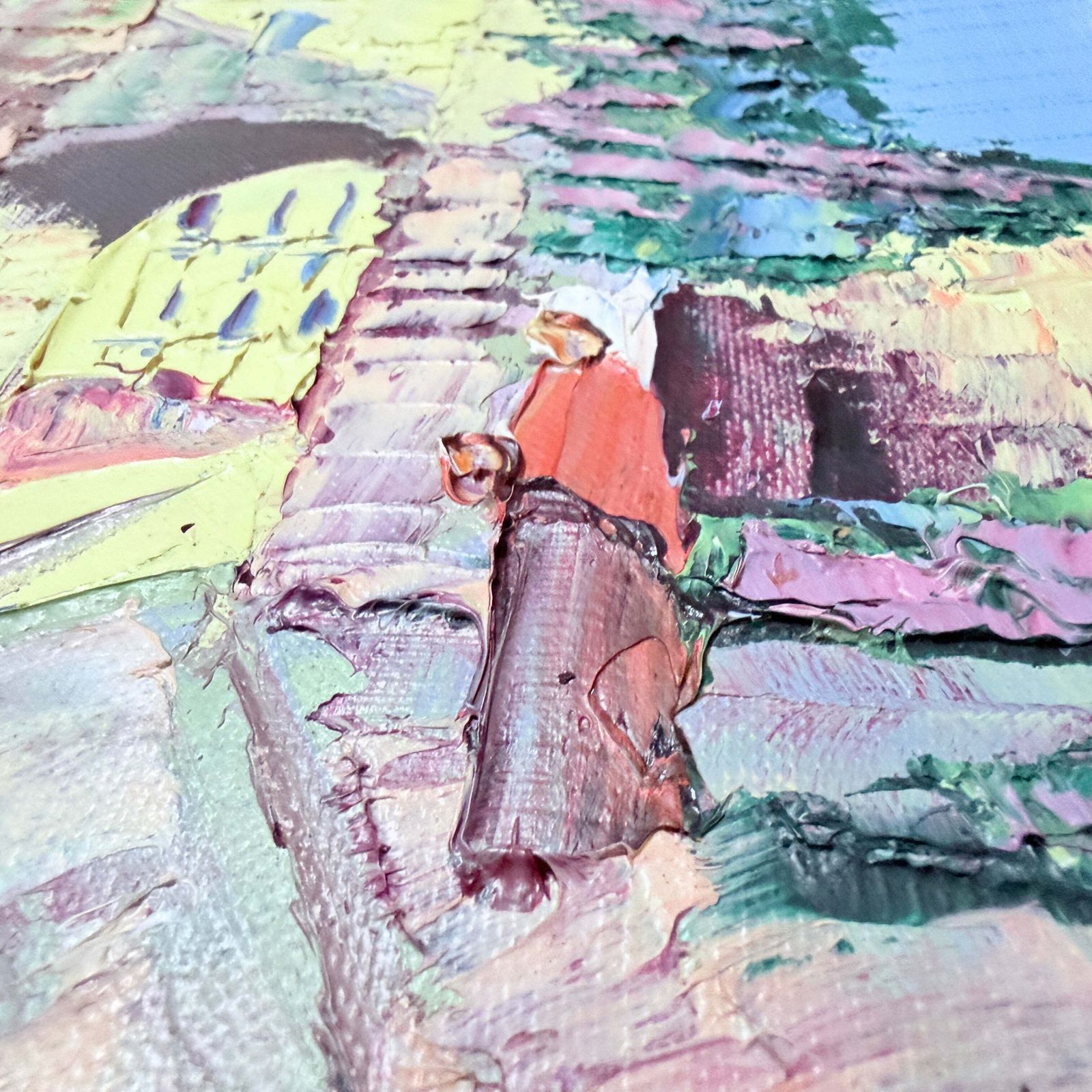 Sunlit Alley, Italy. Vintage Oil Painting By Charles Schölander photo Art