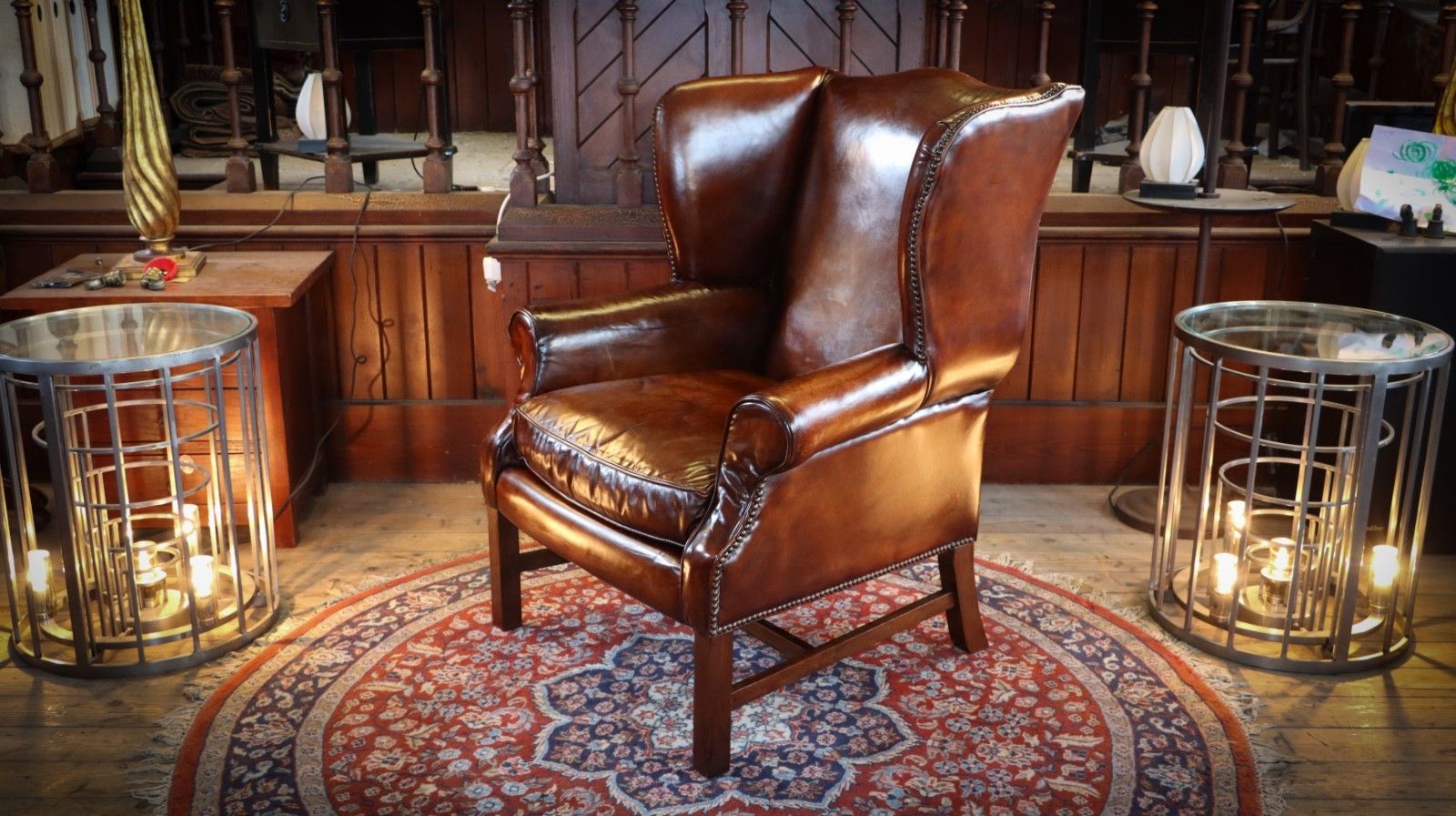 photo vinterior Superb Timothy Oulton Halo Lincoln Club Cigar Leather Armchair Antique Whisky 🚚