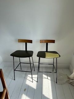 A Pair Of "Program" Bar Stools By Frank Guille For Kandya In 1958. photo for sale