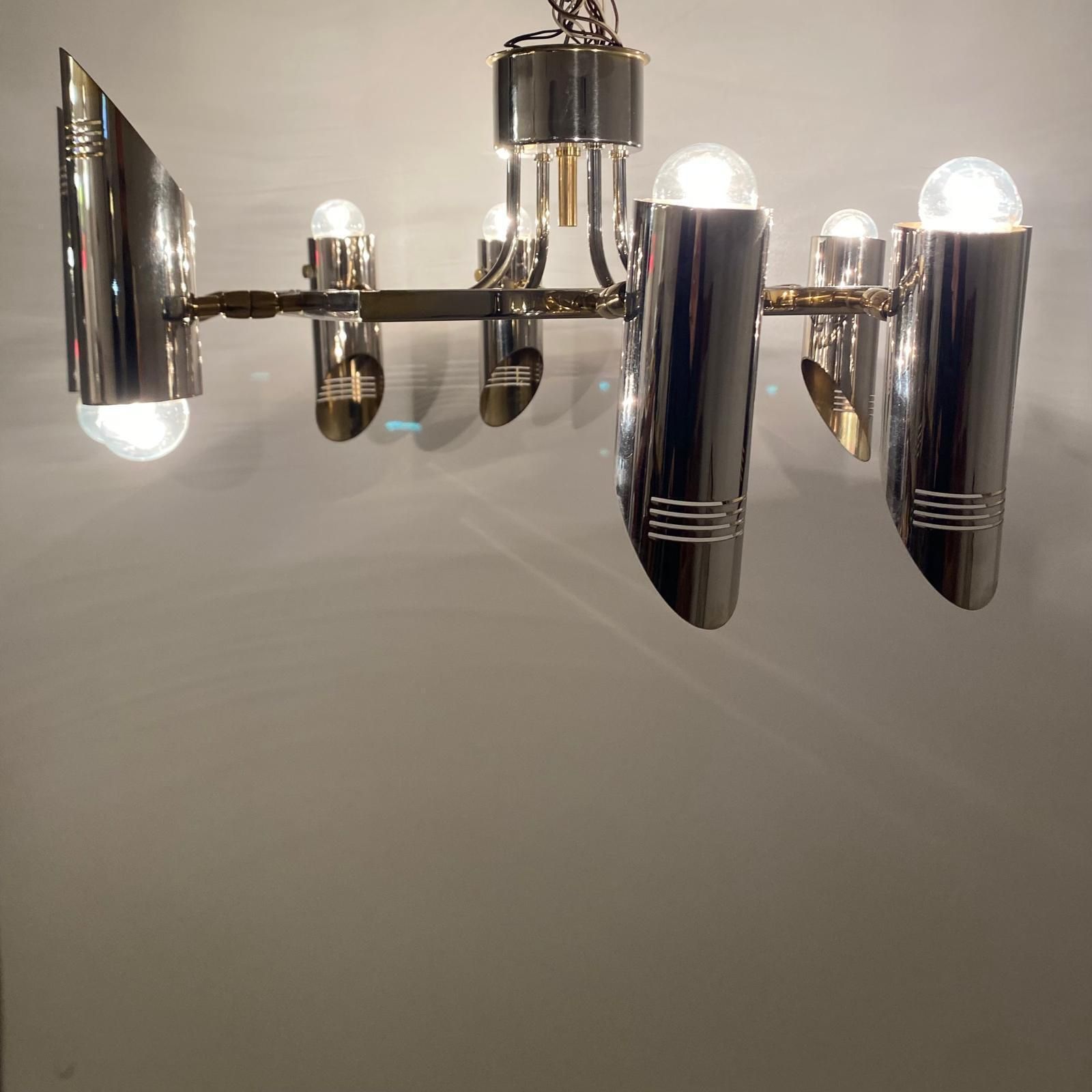 Lighting Space Age Multi Lights Ceiling Lamp In The Style Of Stilnovo, Italy 1970's photo