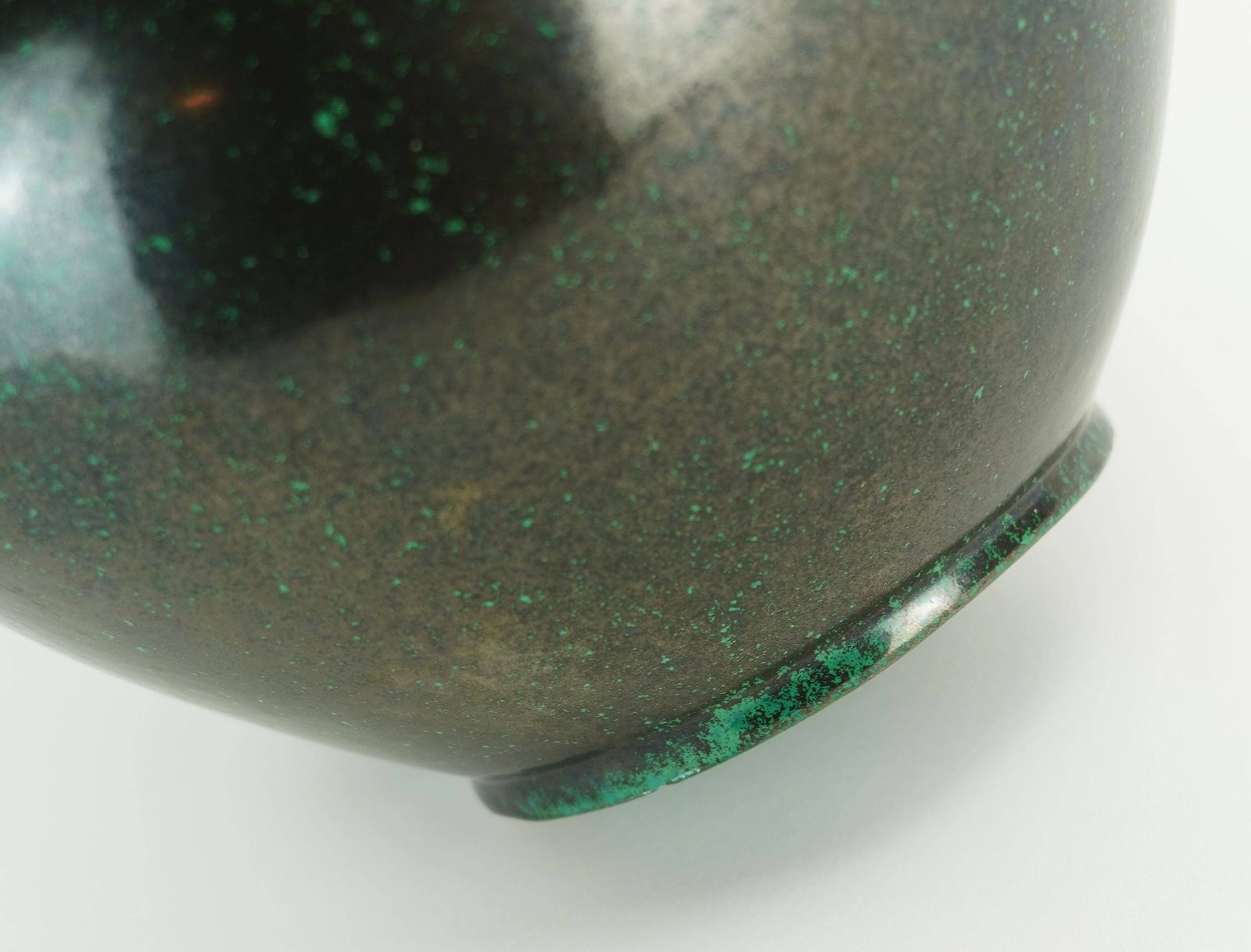 Ruscha Mid-Century vaas zwart en groen Kurt Tschoerner model 340 photo buy