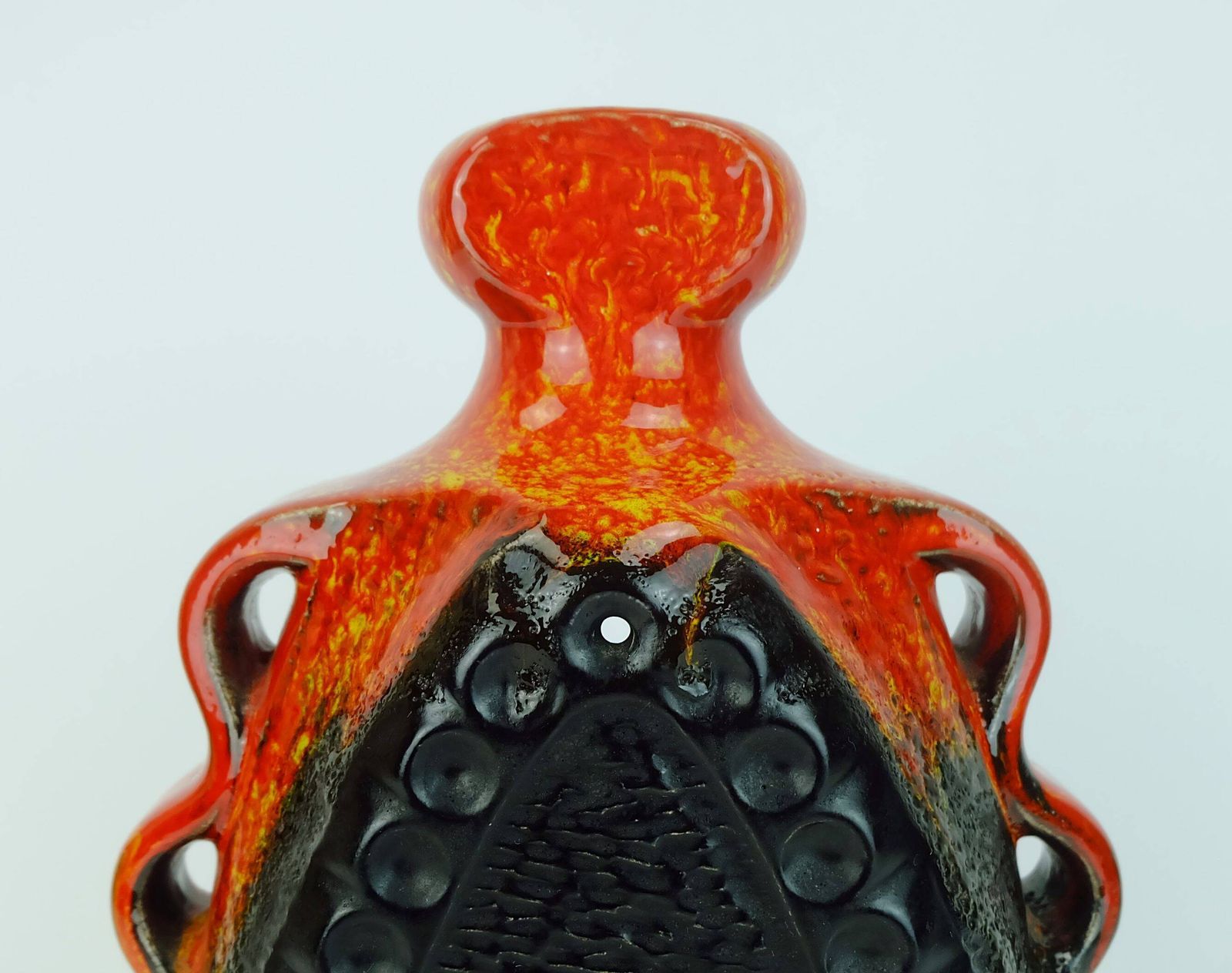 Bougeoir Bay Ceramic modèle n° 319 25, orange et noir photo buy