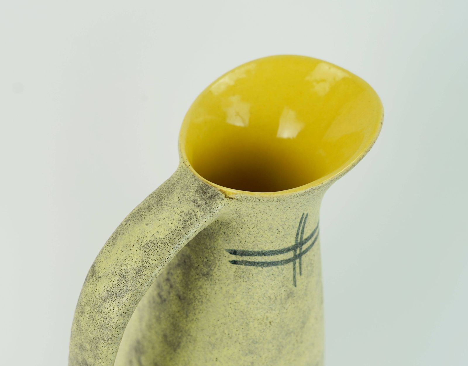 photo furniture Vase Scheurich mid-century, glaçure mate, décoration abstraite, modèle 273 38