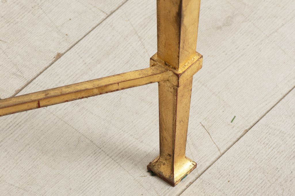 Antiqued Glass & Gilt Console Table In The Manner Of Maison Ramsay C.2005 photo vintage