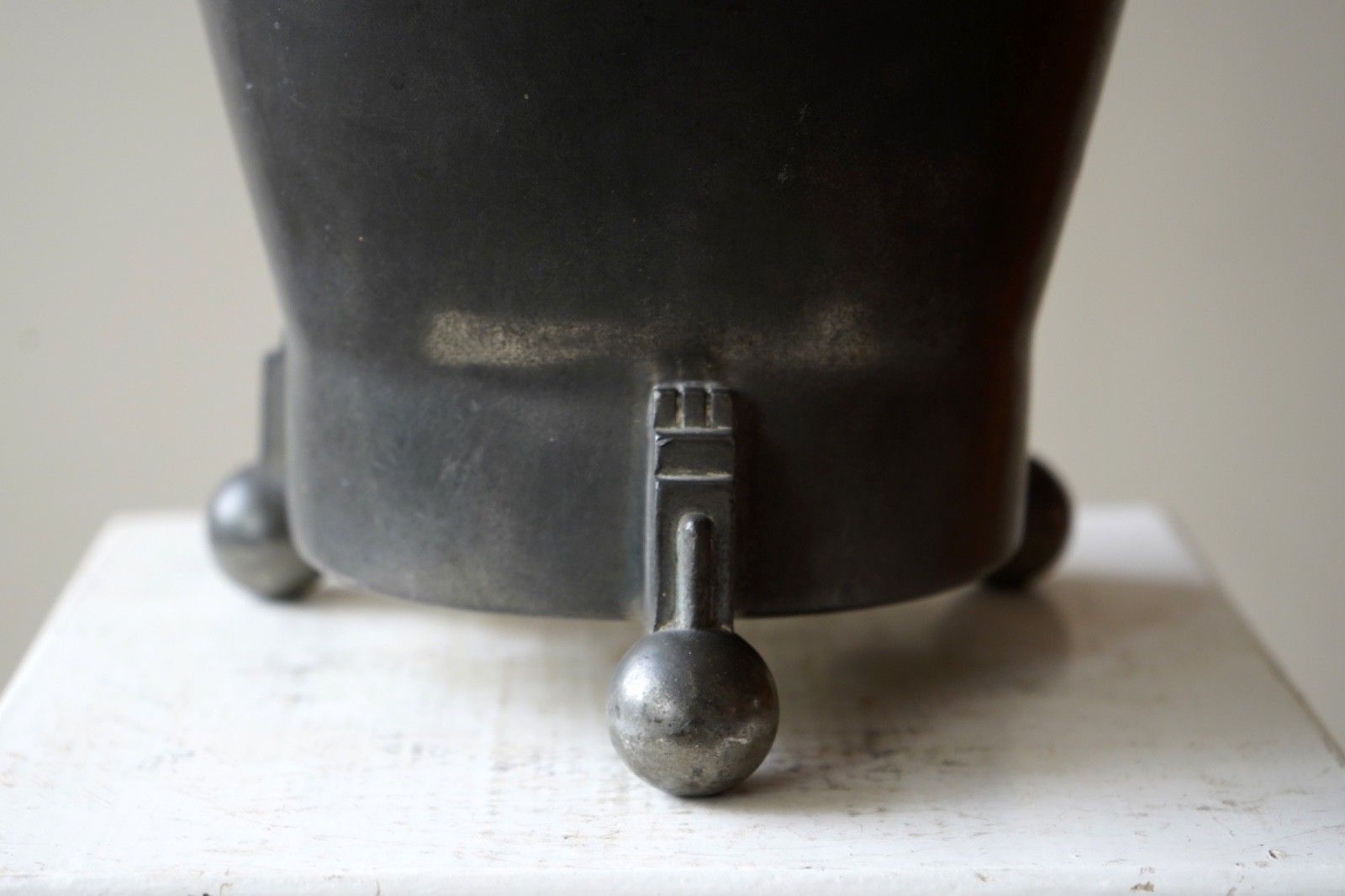 Dutch Art Deco Amsterdam School Pewter Vase By Daalderop, 1920 photo for sale
