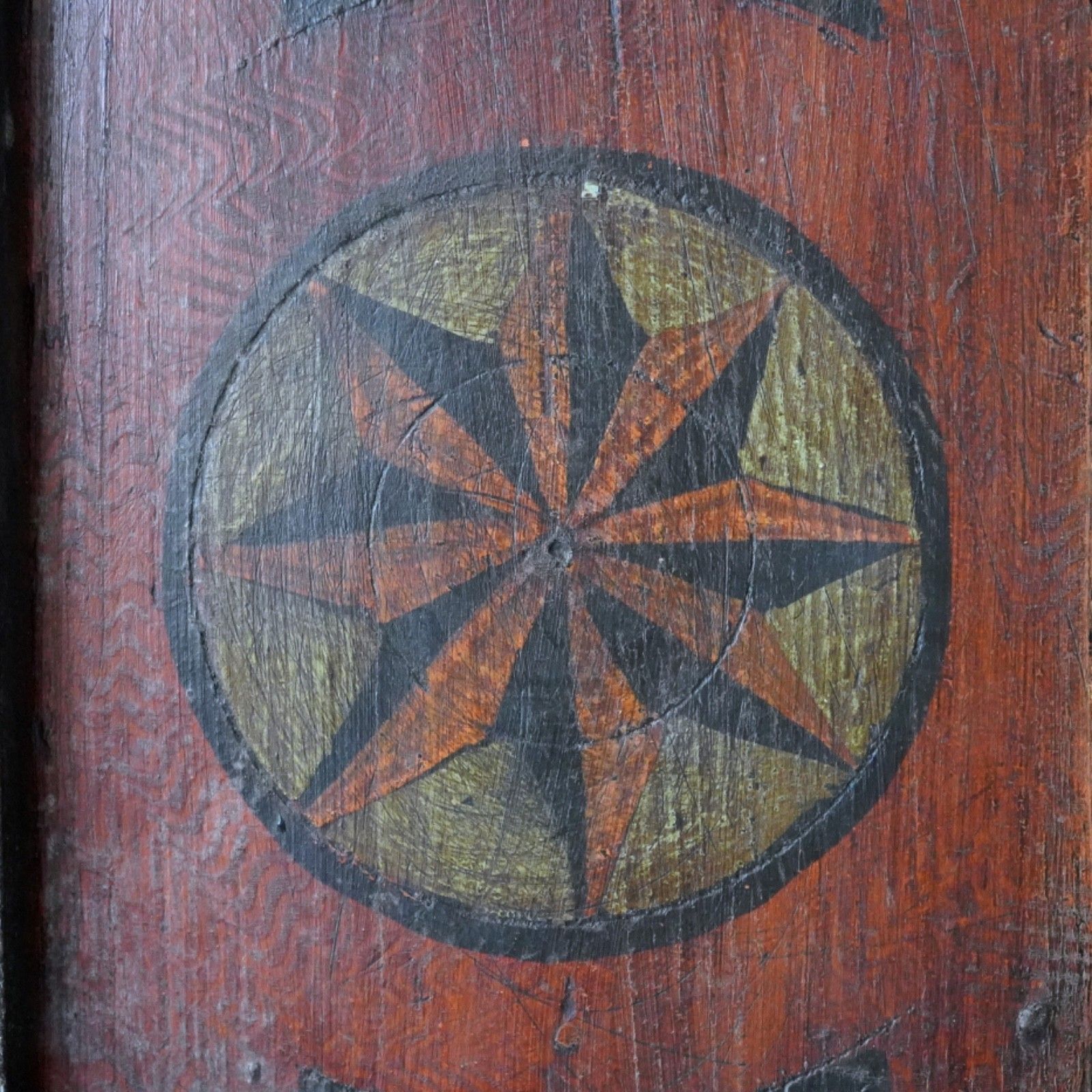 photo for sale 19th C. Painted Folk Art Bridal Cupboard, 1816