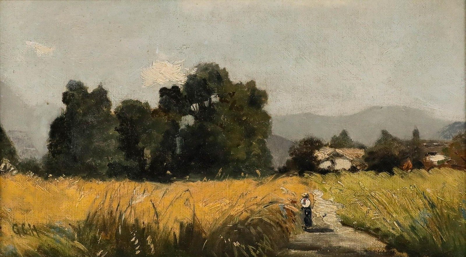 Early 20th Century Oil In The Cornfield photo furniture