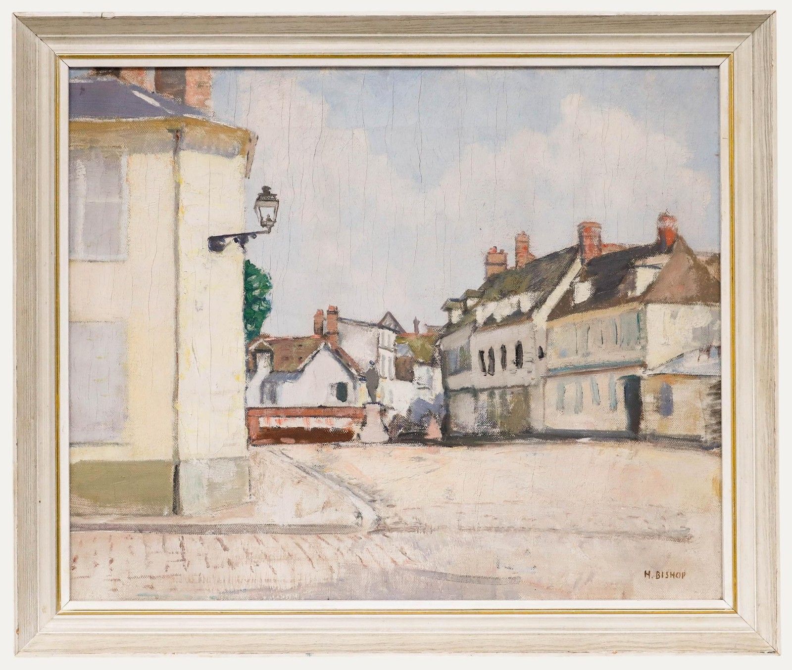 Henry Bishop (1868 1939) Framed Mid 20th Century Oil, A Quiet French Square